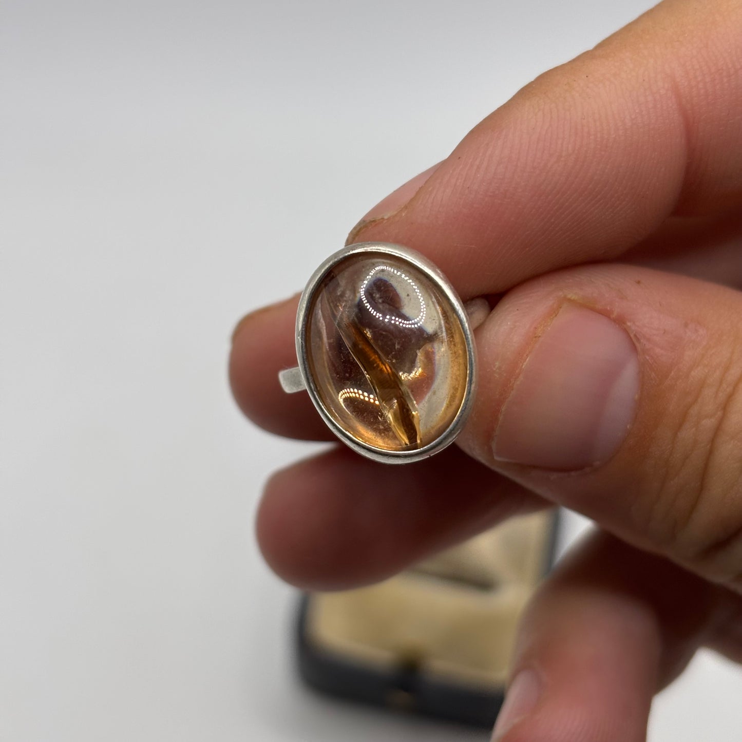 Silver Rutilated Quartz Ring (K)