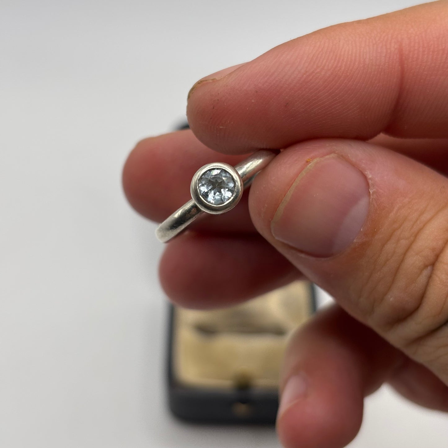Silver Blue Topaz Ring (K)