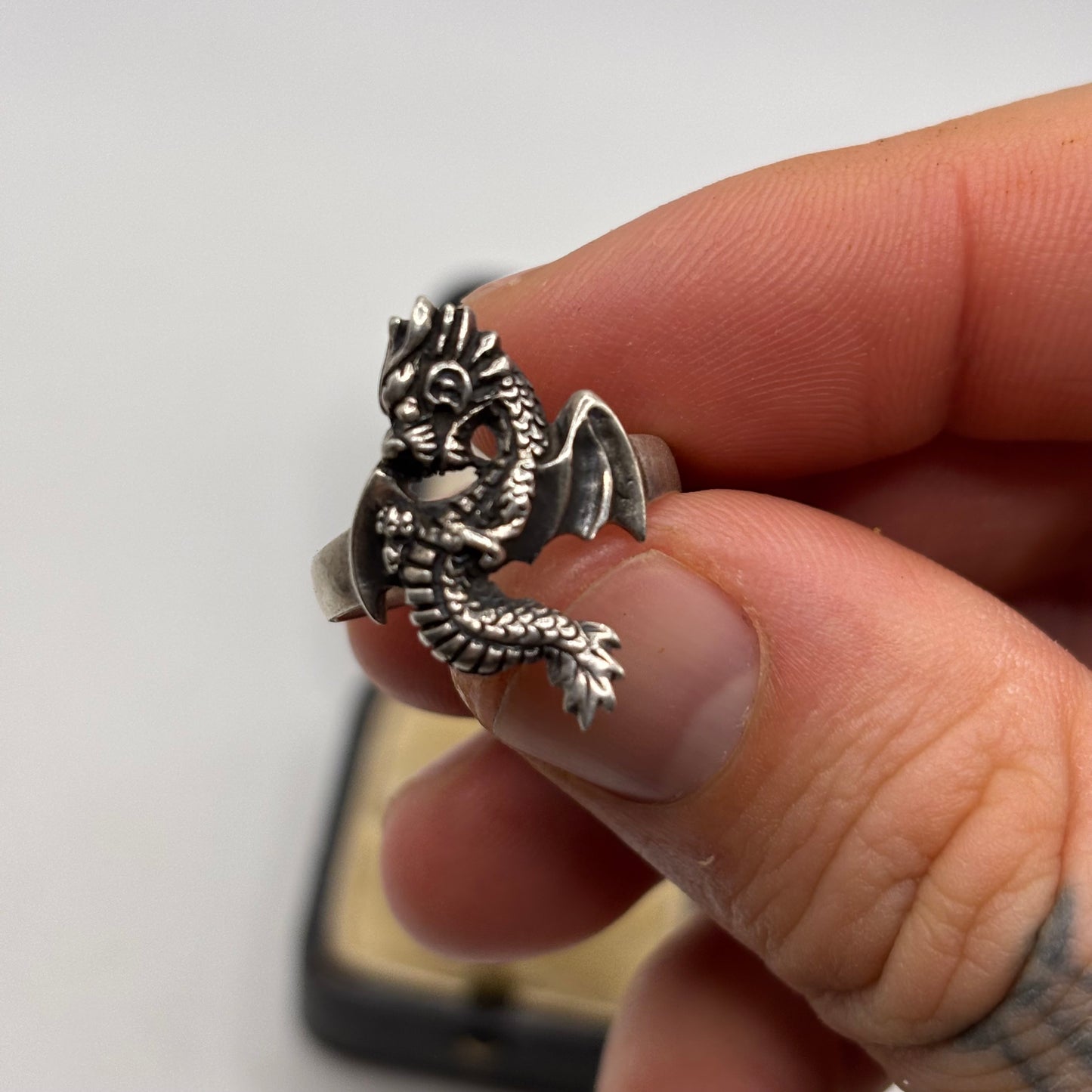 Silver Dragon Ring