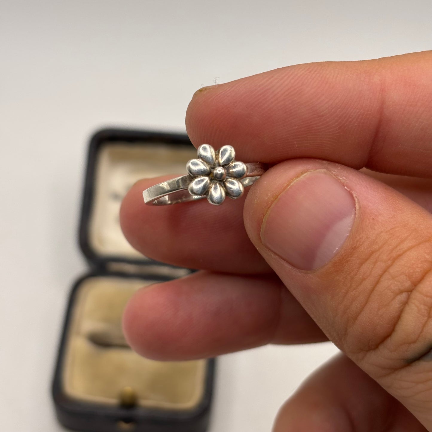 Silver Daisy Ring (O)