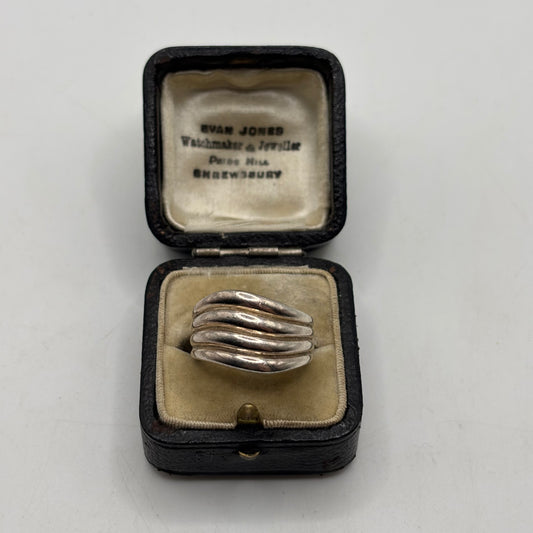 Silver Abstract Band Ring