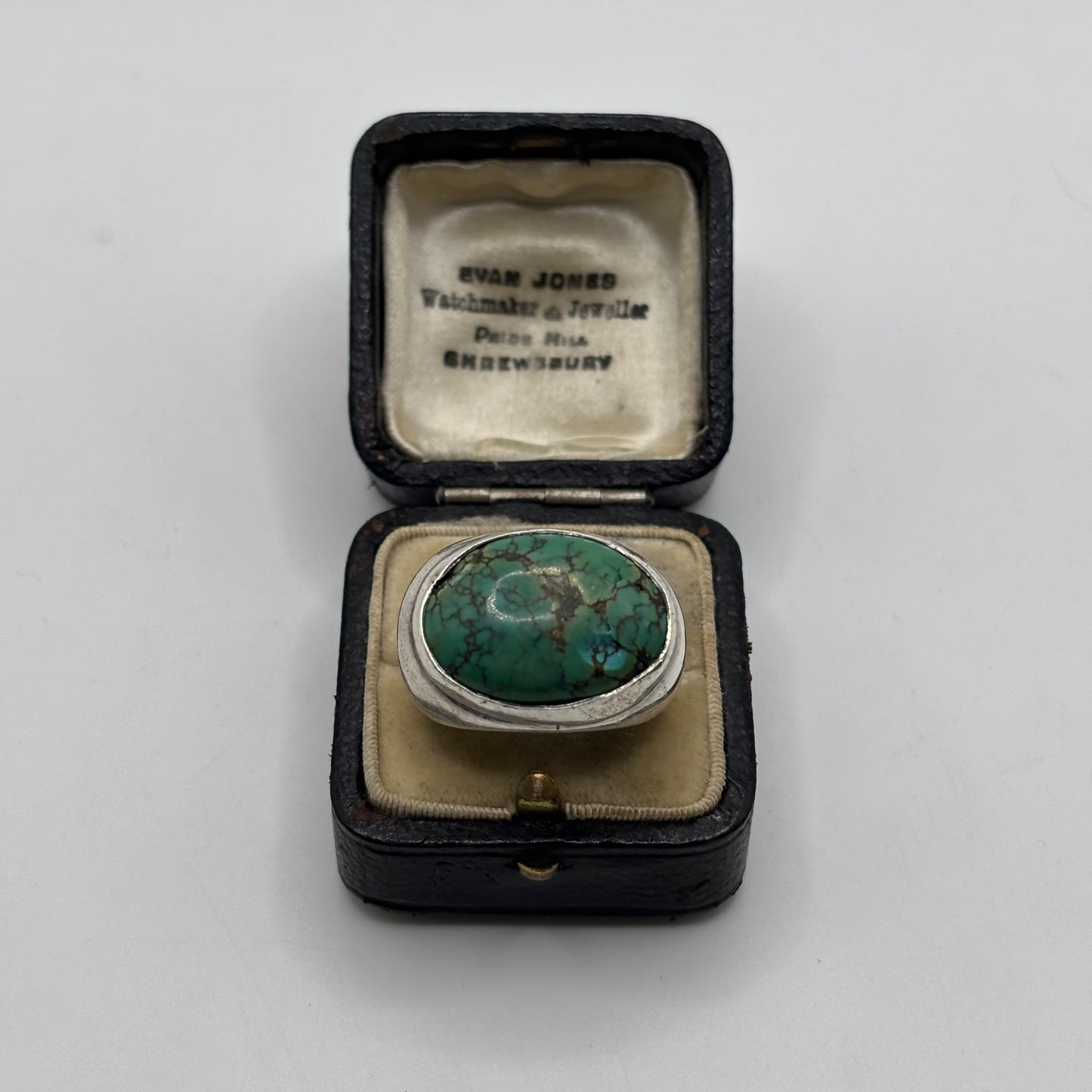 Silver Heavy Turquoise Ring (Q)