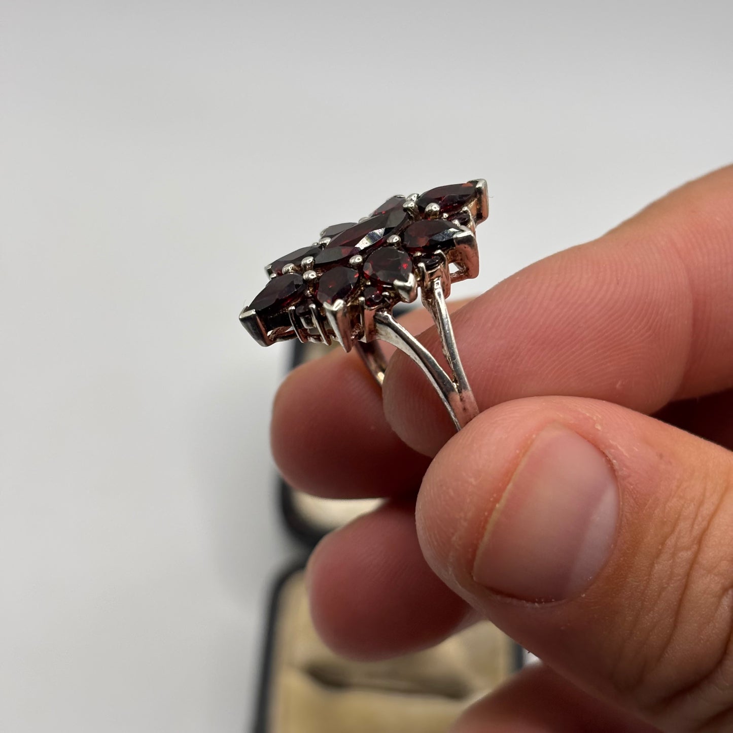 Silver Garnet Ring (P 1/2)