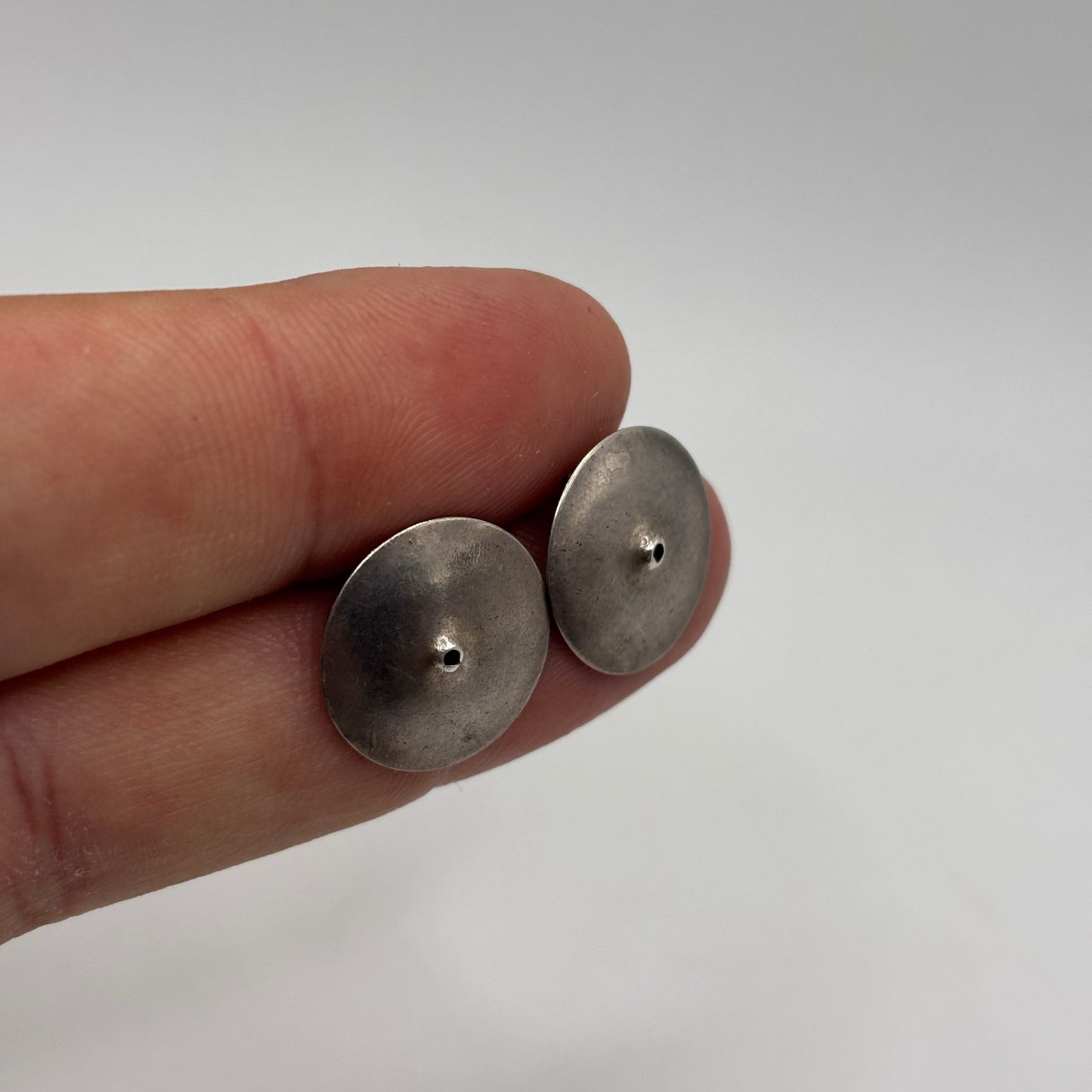 Silver Disc Earrings