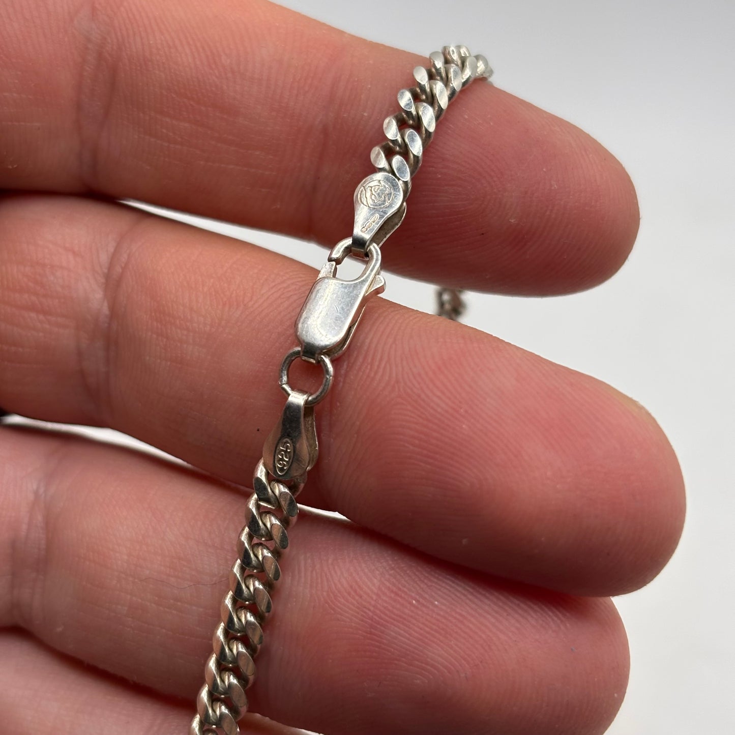 Silver 8” Curb Bracelet