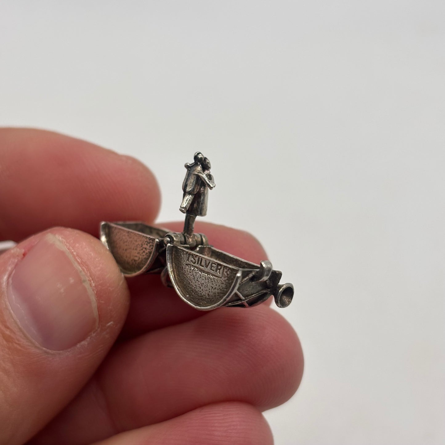 Silver Opening Drum Charm