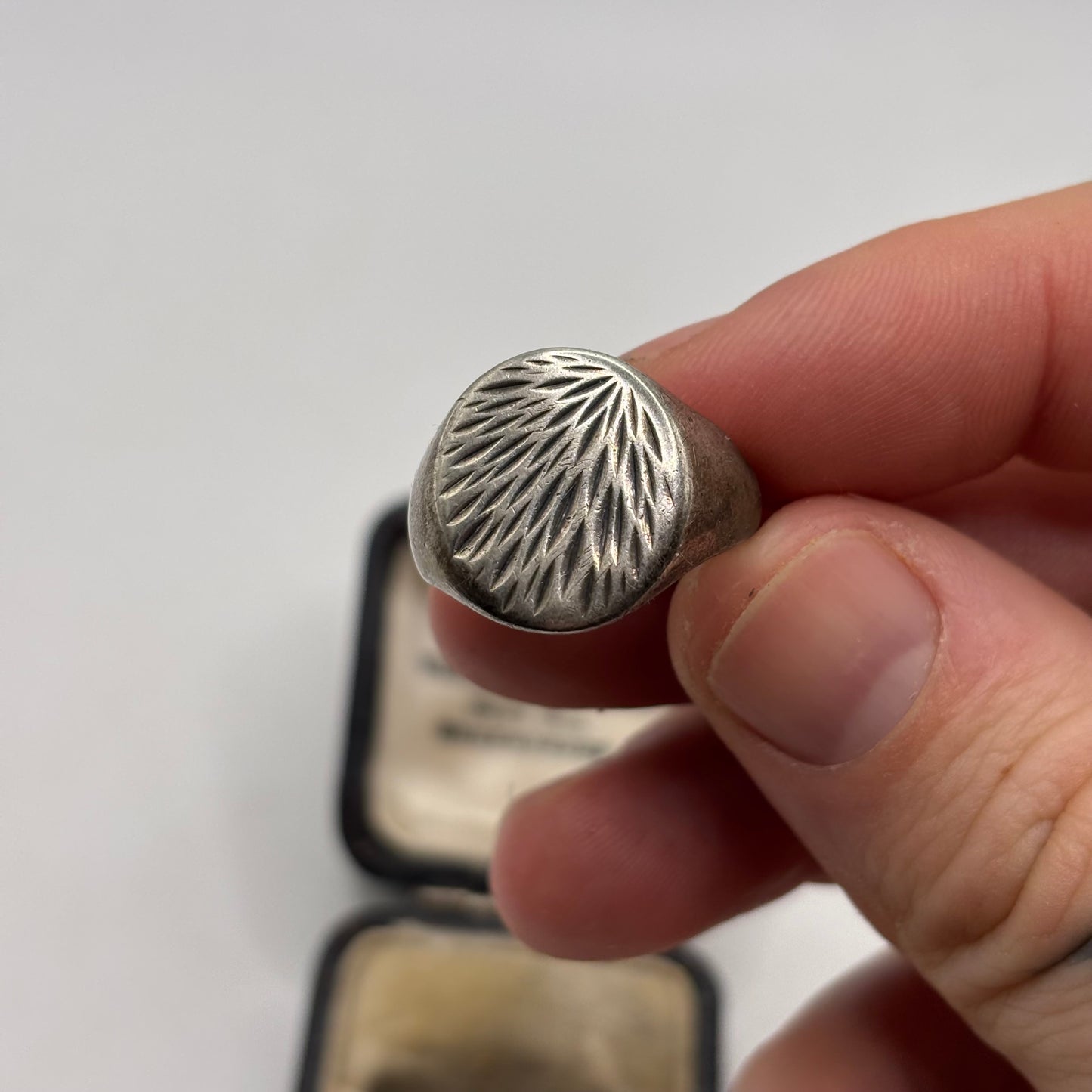 Silver Vintage Heavy Signet Ring (S)