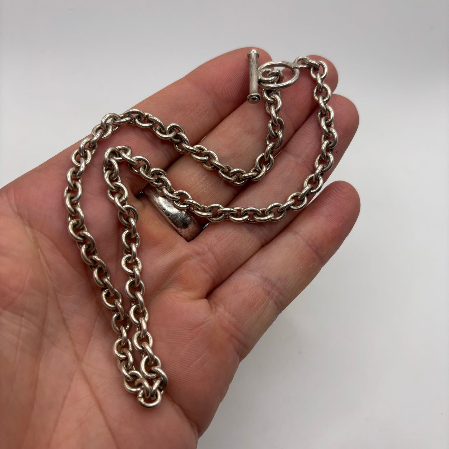 Silver 16” Belcher Chain Necklace