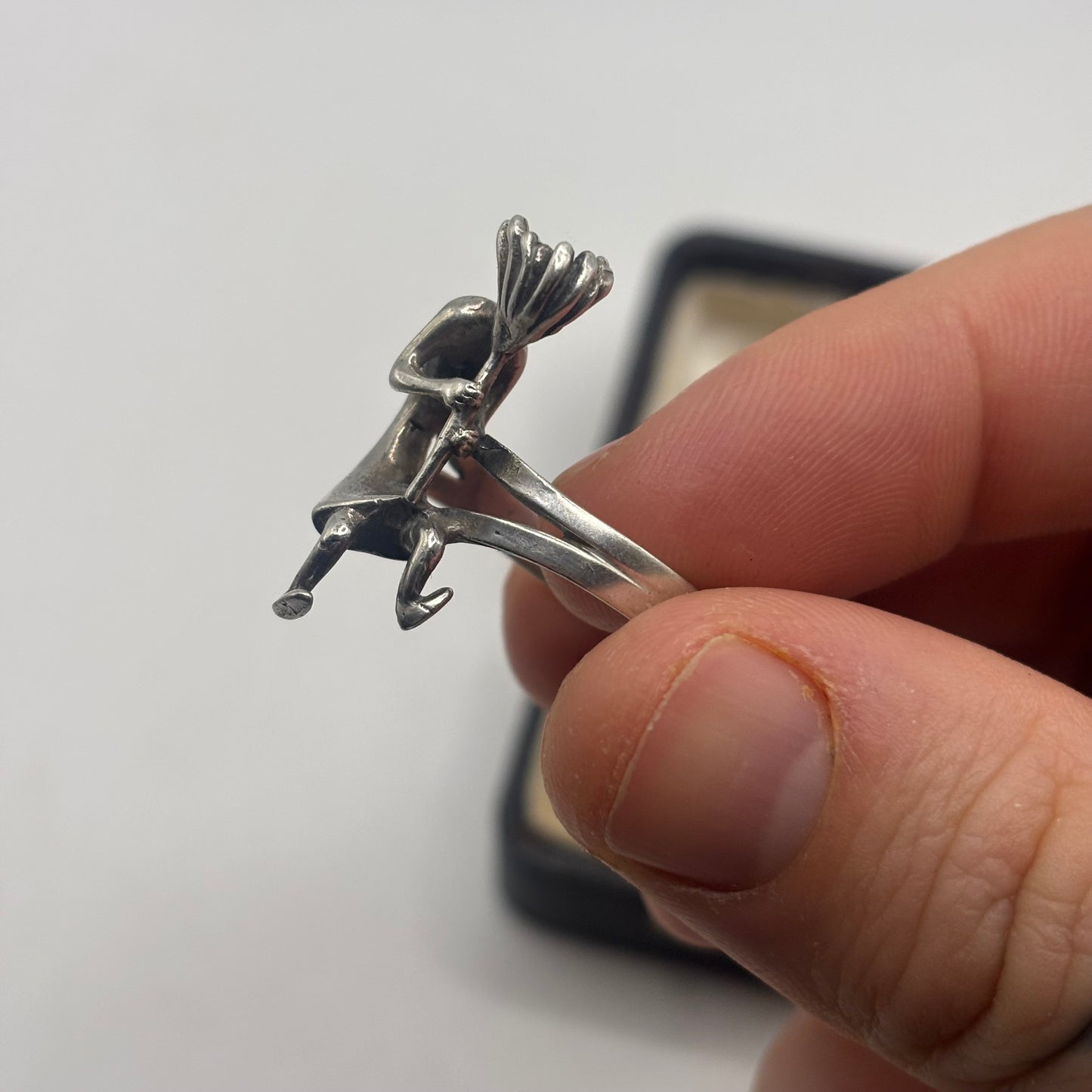 Silver Kokopelli Native Ring