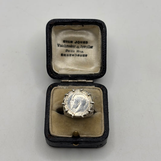 Silver “1914” Coin Ring