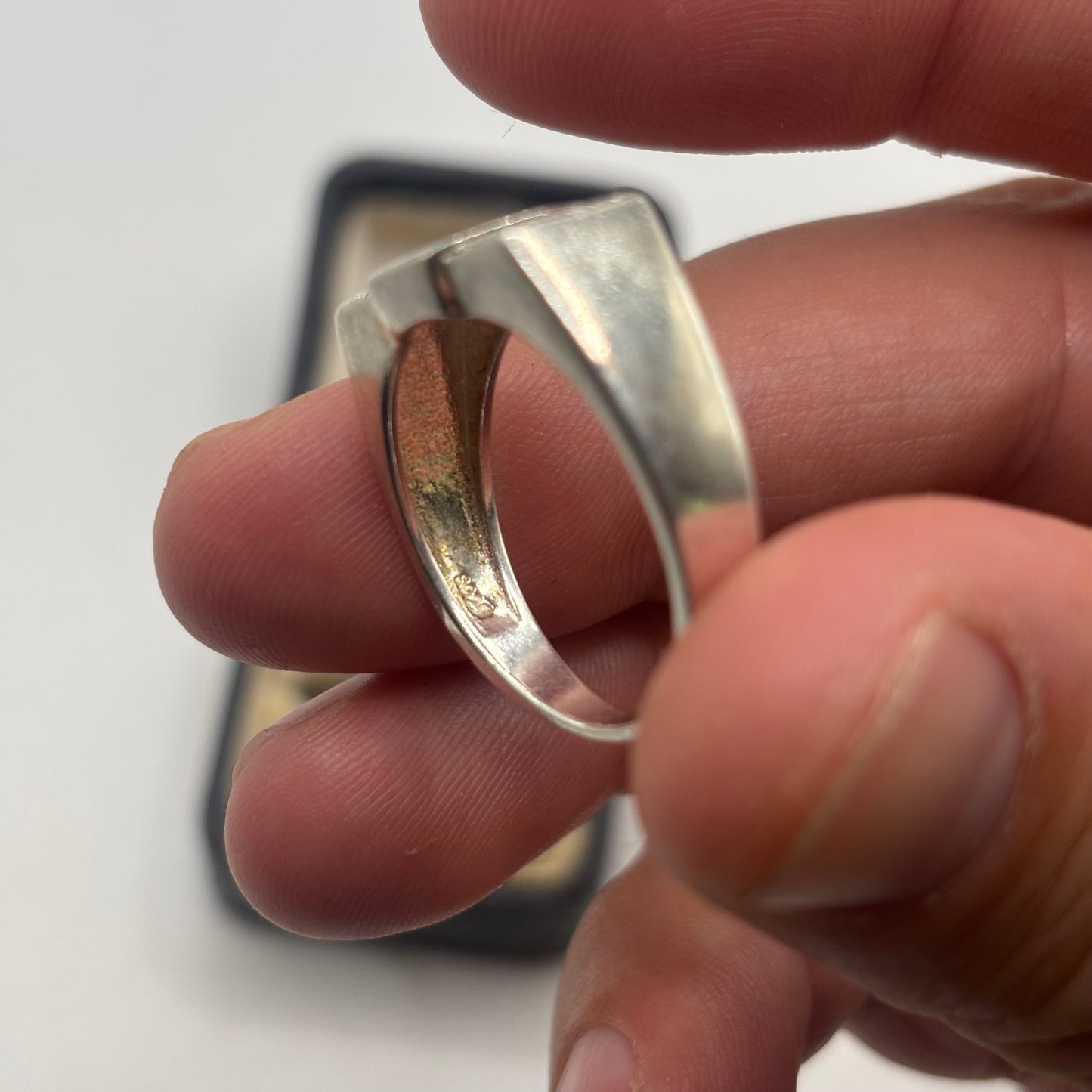 Silver Cubic Zirconia Signet Ring (W)
