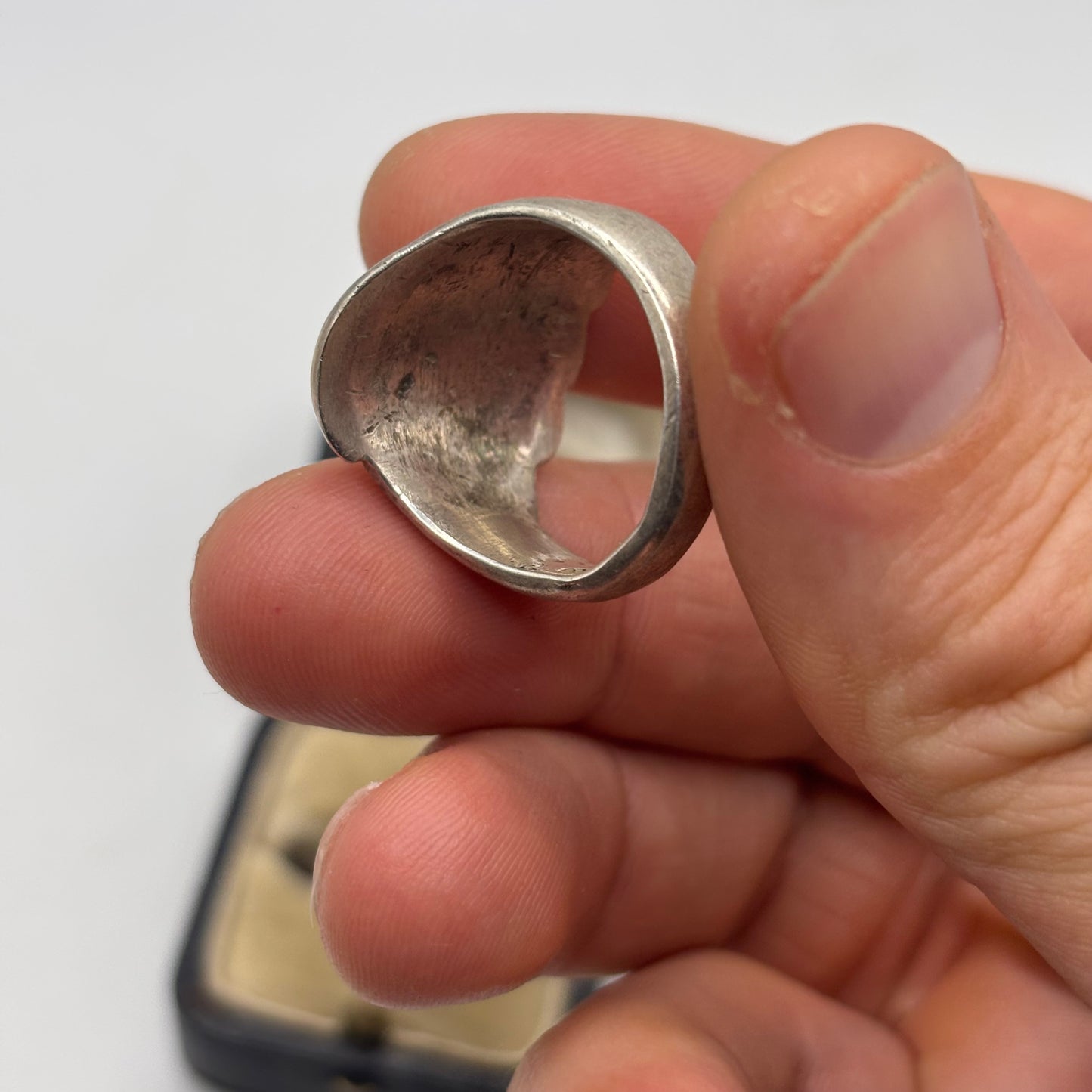 Silver Chunky Abstract Ring