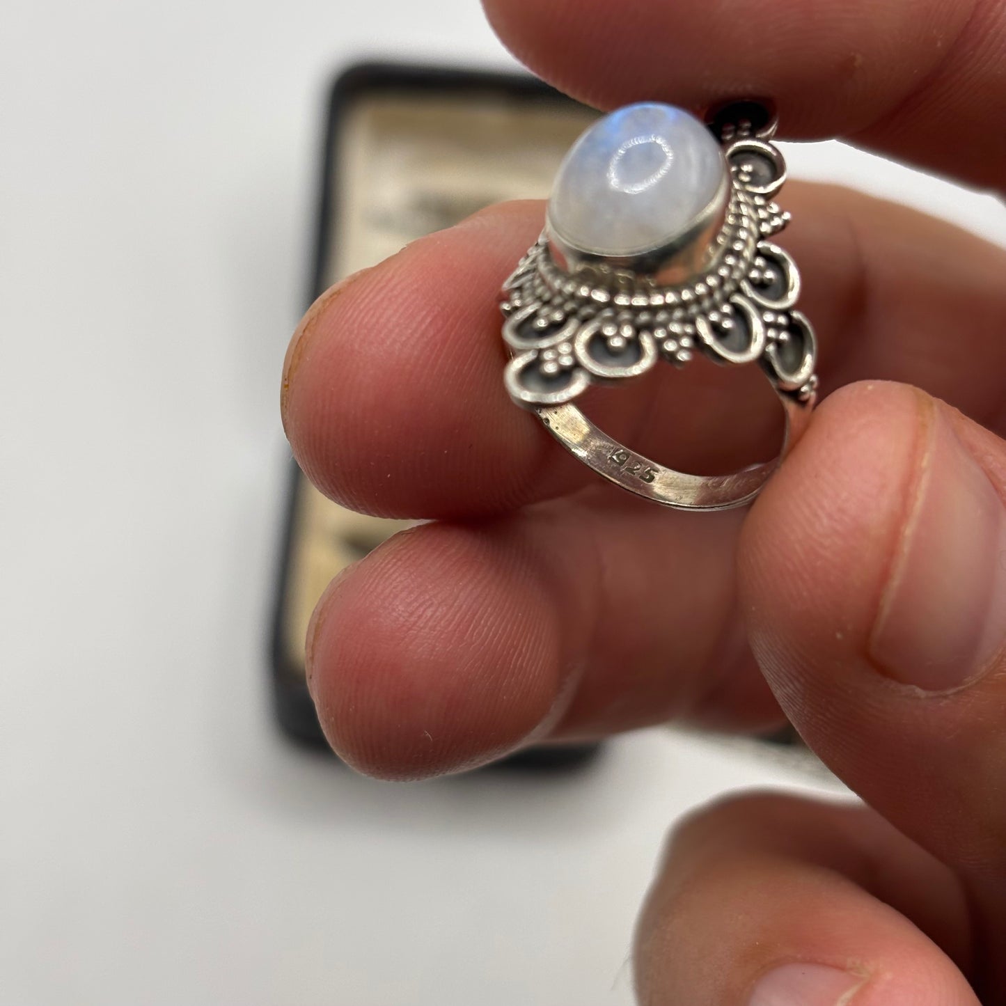 Silver Moonstone Ring (M)