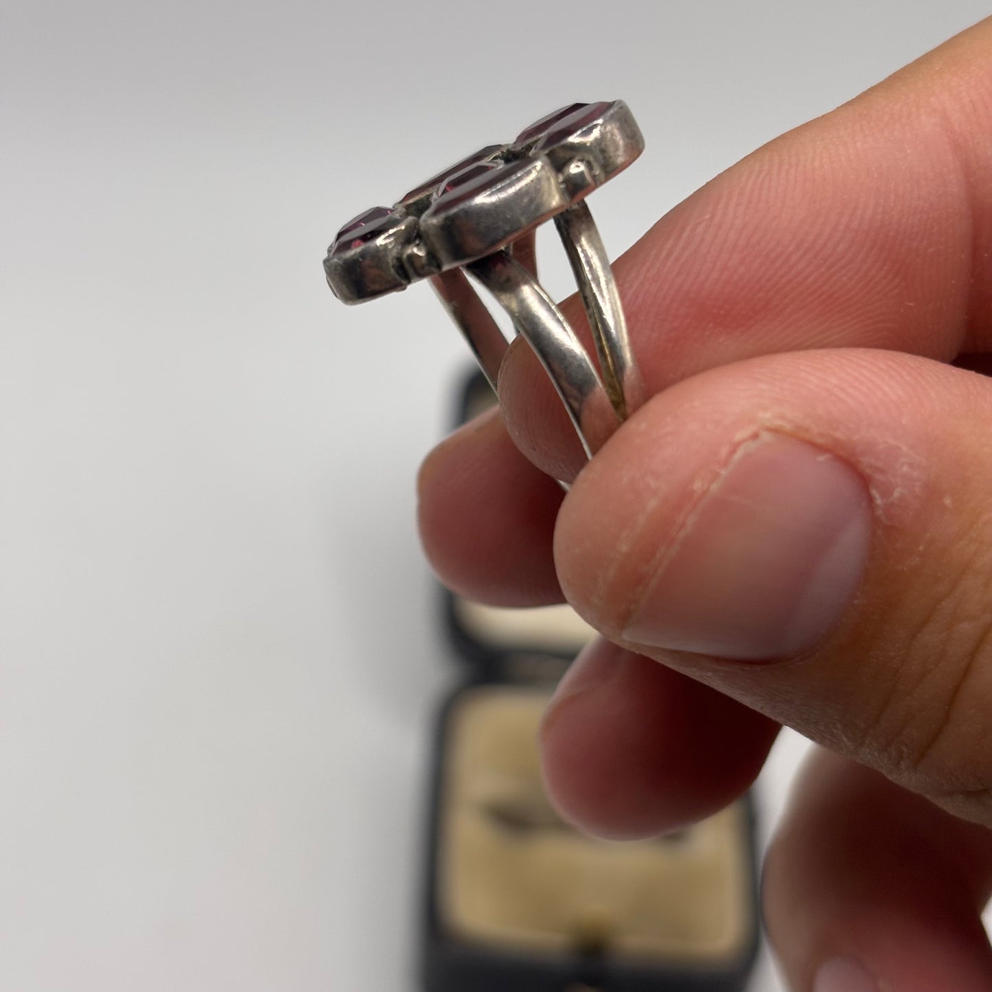 Silver Garnet Ring (M)