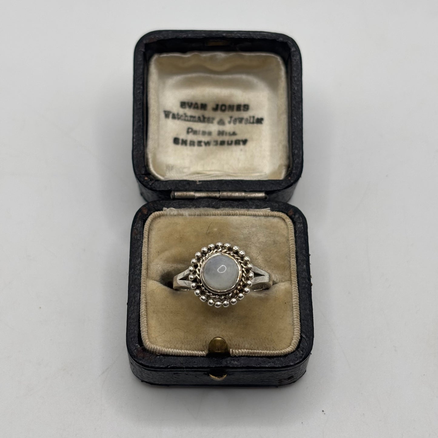 Silver Moonstone Ring