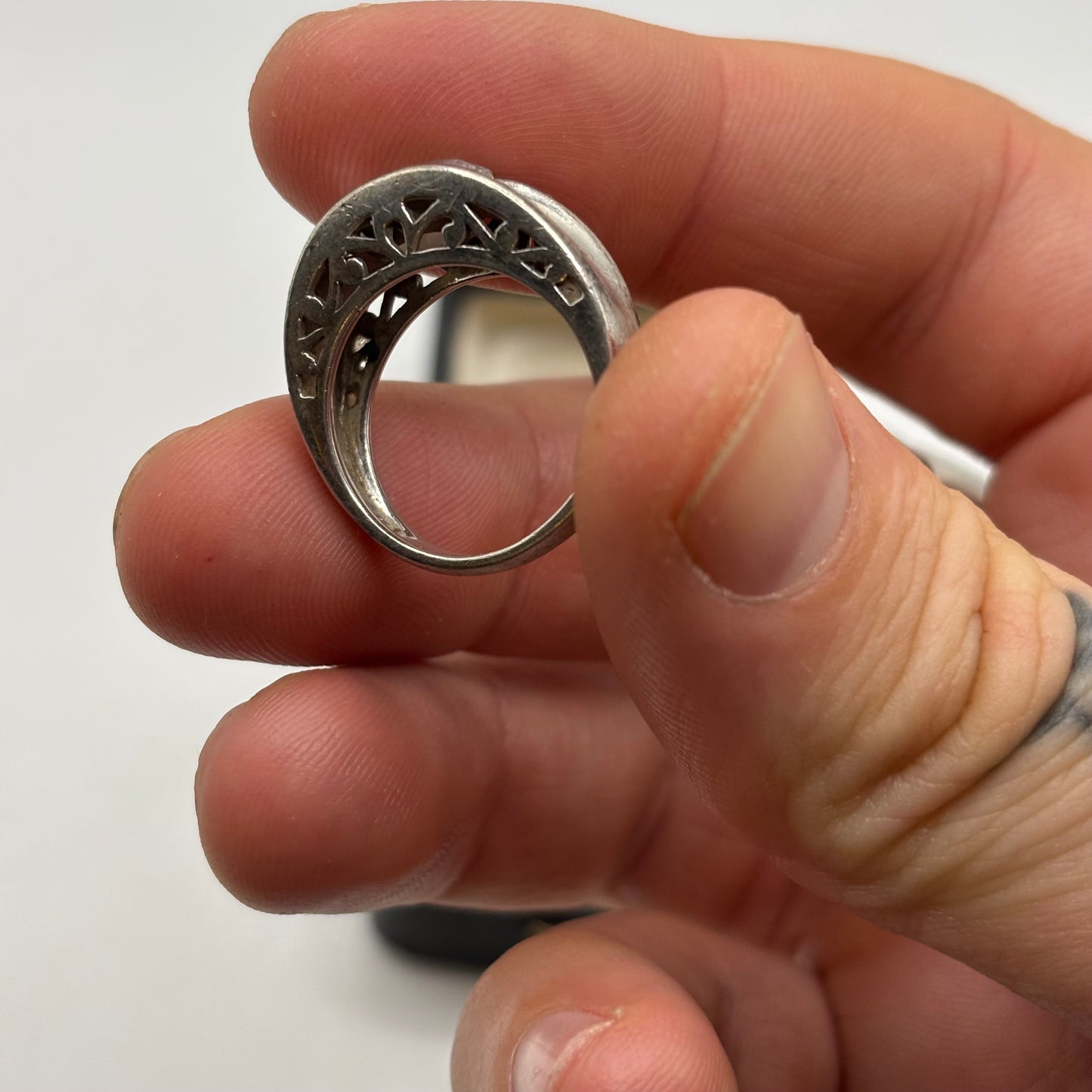 Silver Chunky CZ Ring