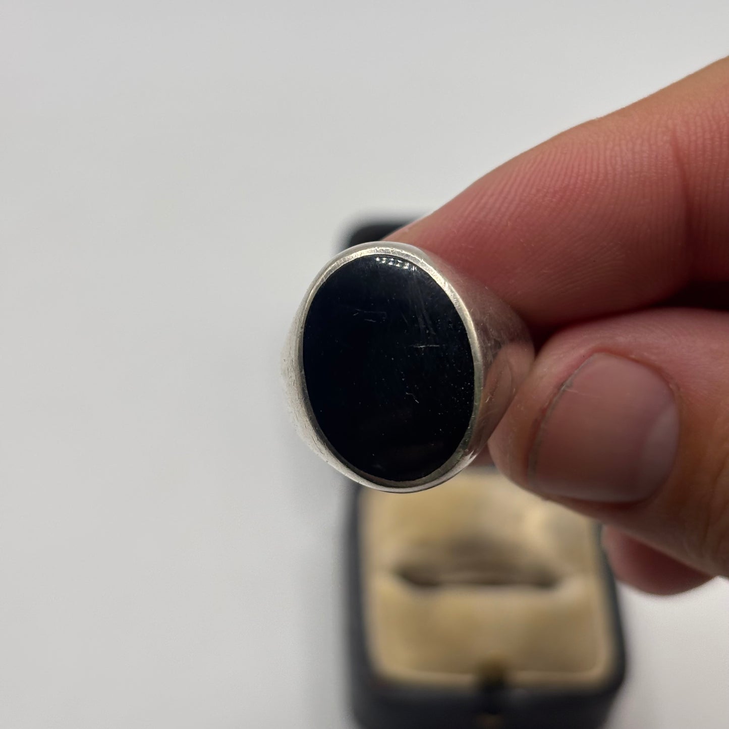 Silver Onyx Signet Ring (U)