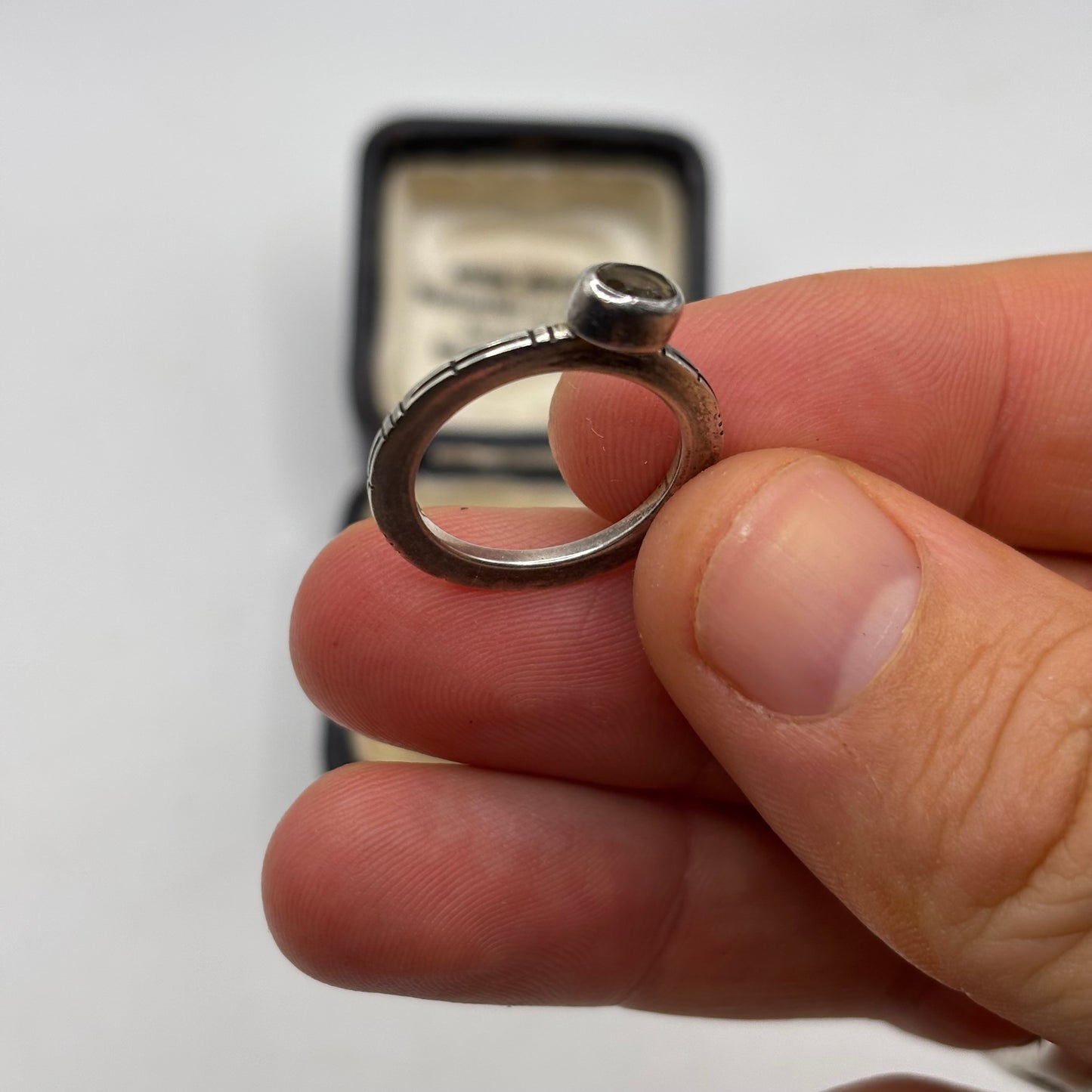 Silver Smokey Quartz Ring