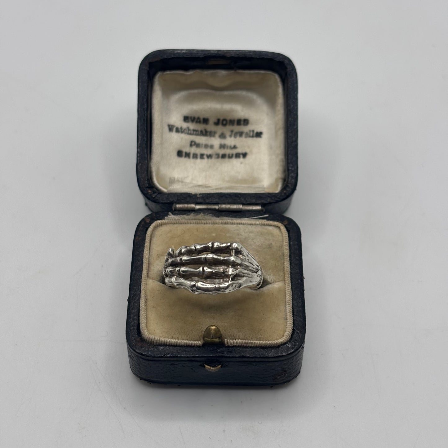 Silver Skeleton Hand Ring