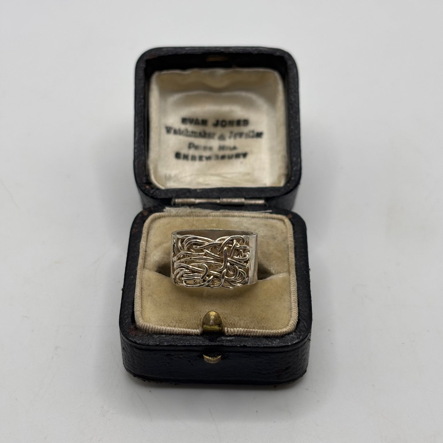 Silver Abstract Band Ring