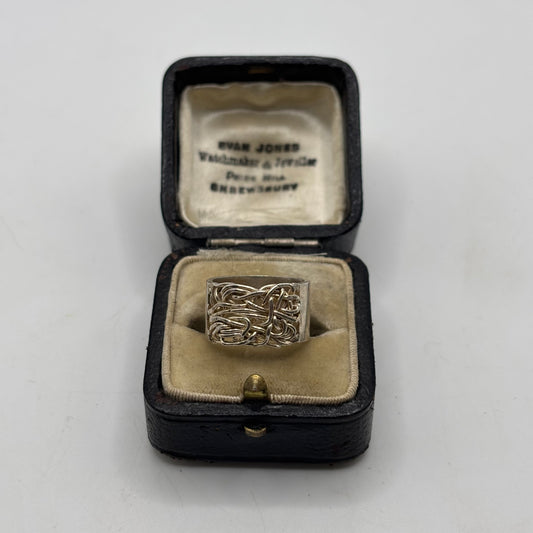 Silver Abstract Band Ring