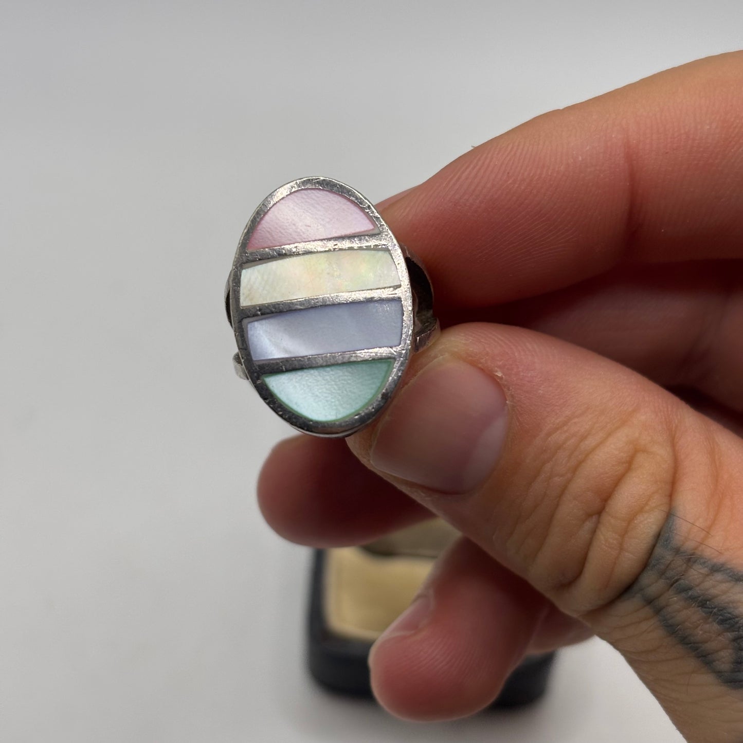 Silver Mixed Pearl Ring