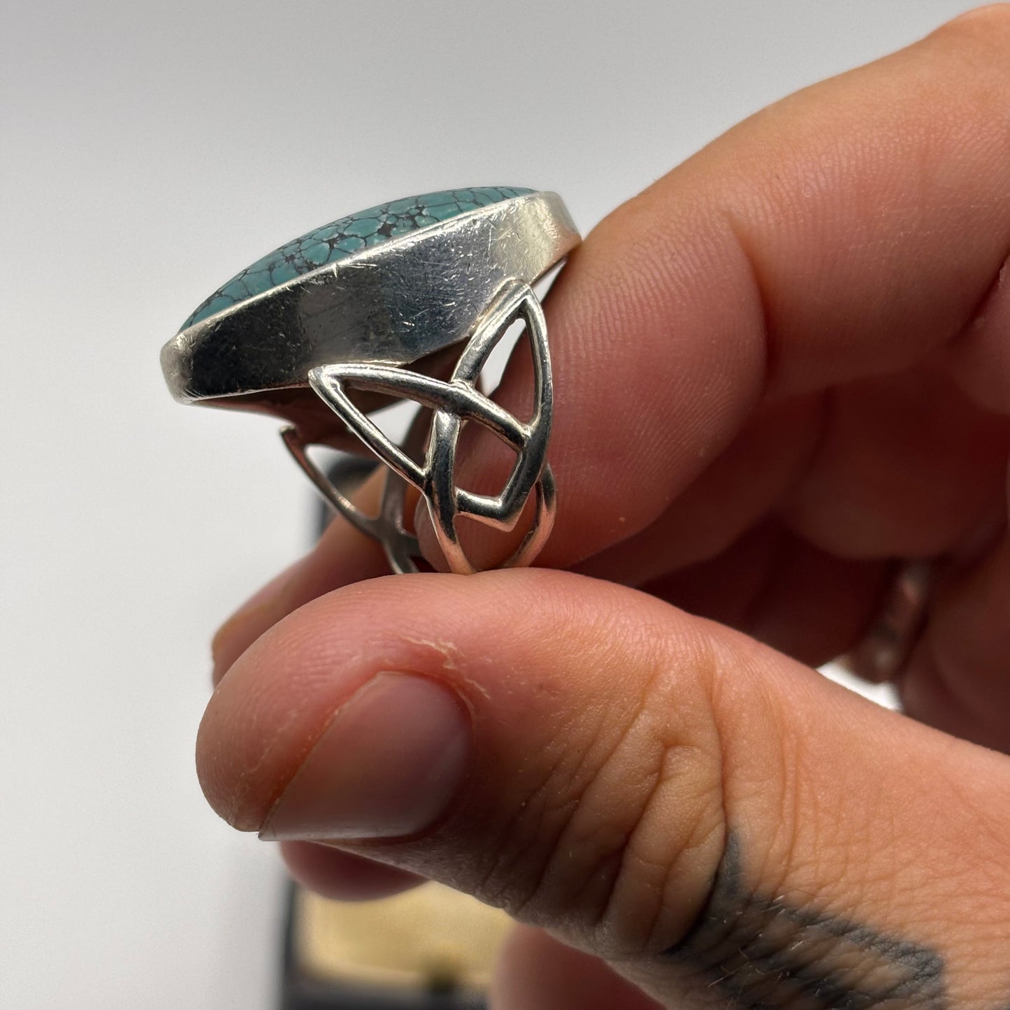 Silver Large Turquoise Ring (R)