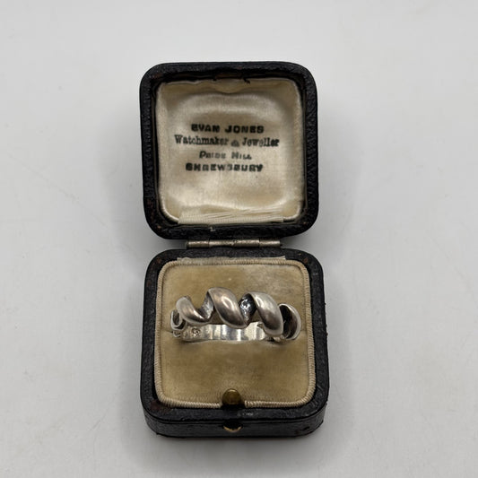 Silver Abstract Band Ring