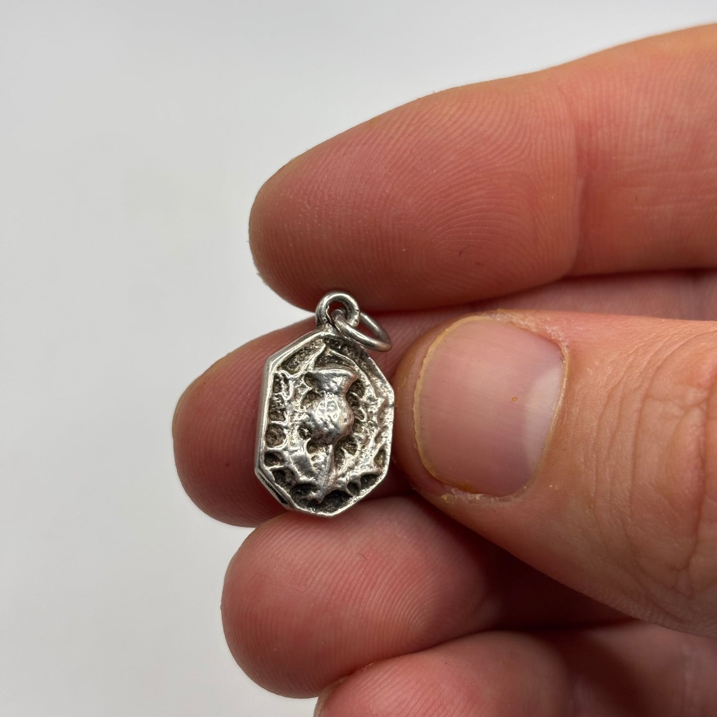 Silver Vintage Scottish Thistle Pendant