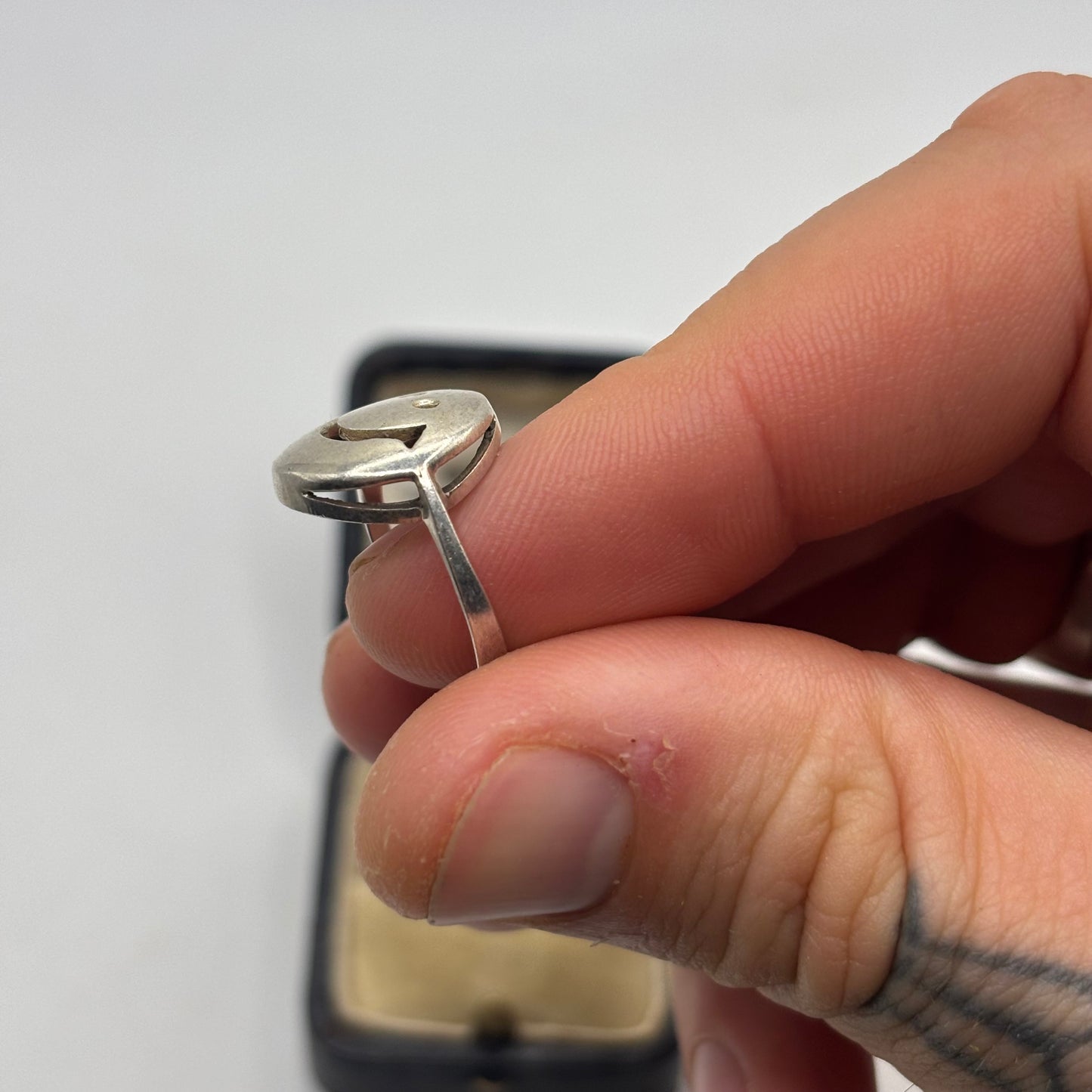 Silver Smiley Face Ring