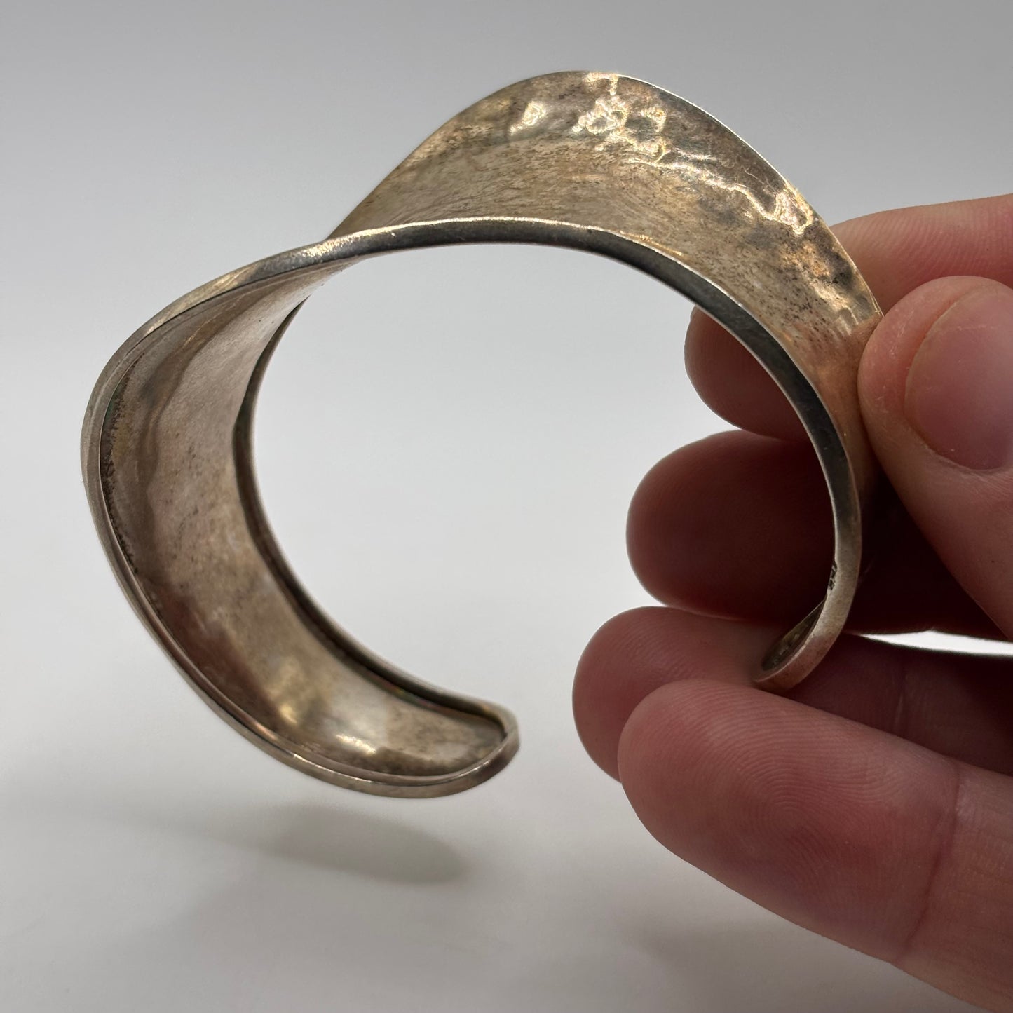 Silver Abstract Bangle