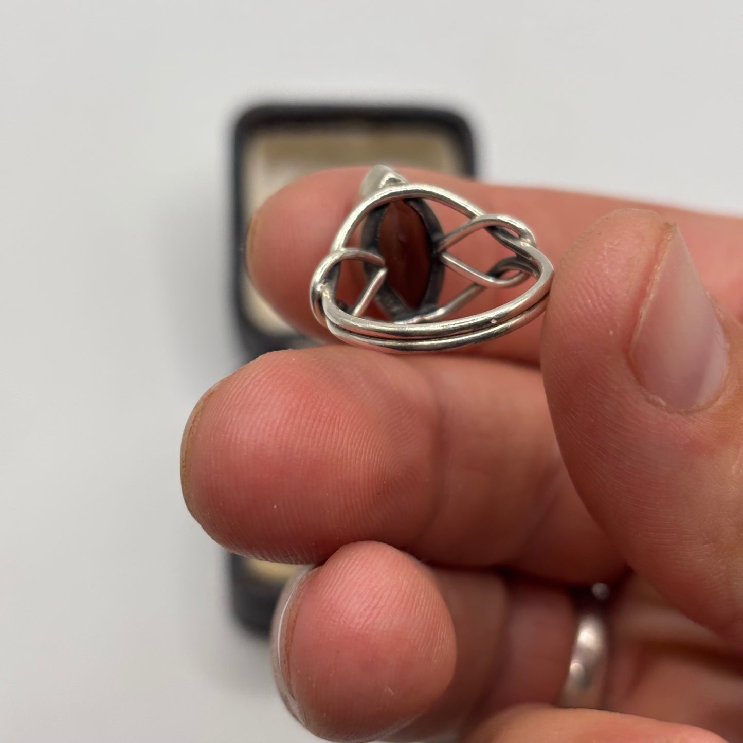 Silver Smokey Quartz Ring (N)