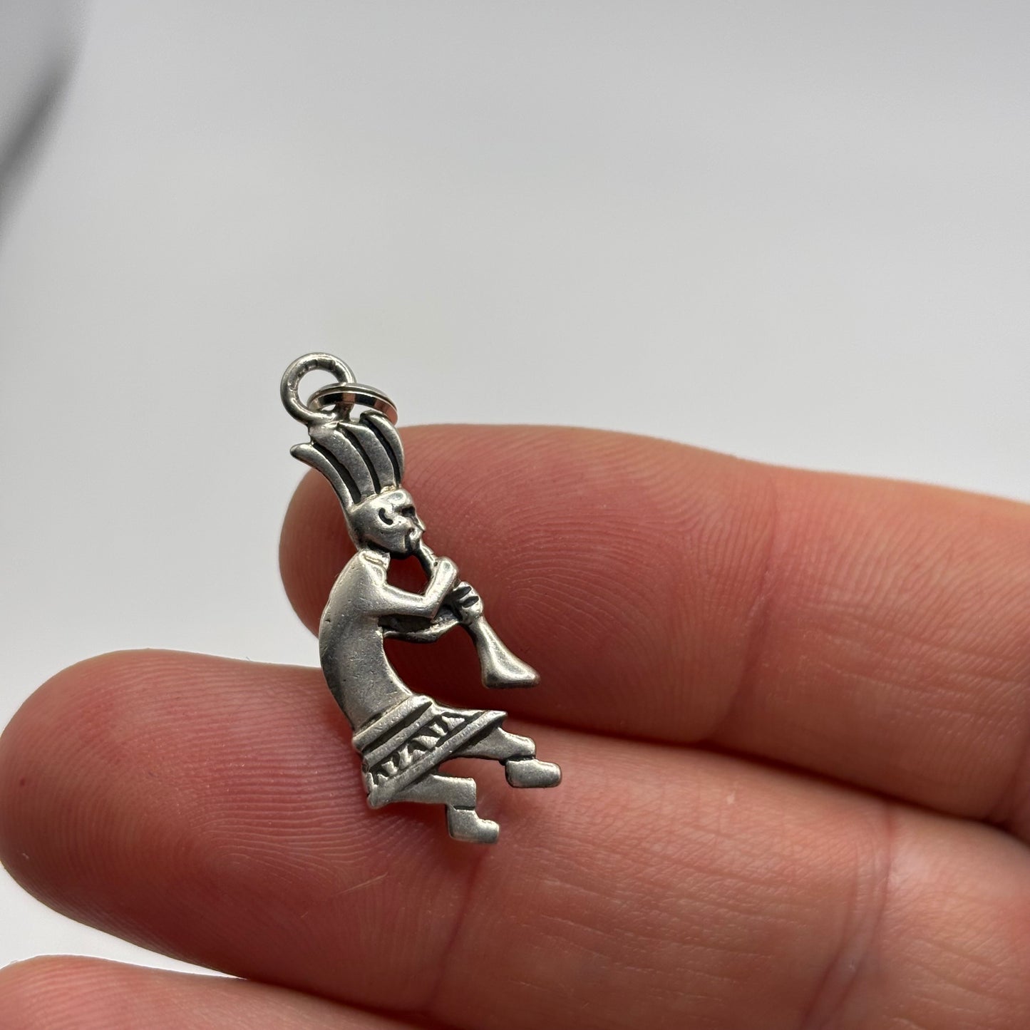 Silver Native American Kokopelli Pendant