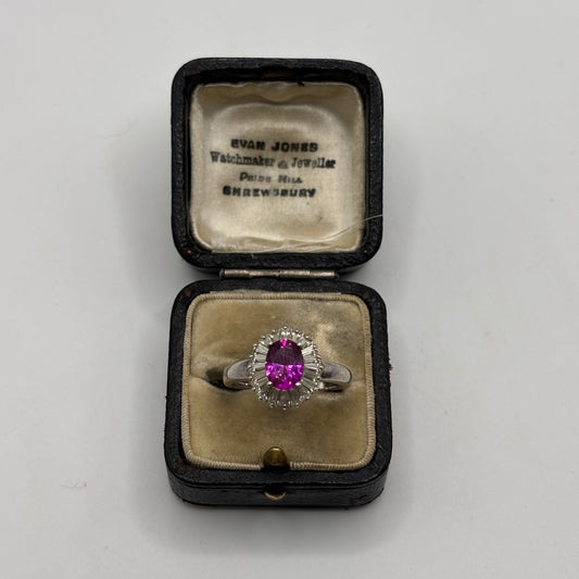 Silver Ruby & CZ Ring (P)