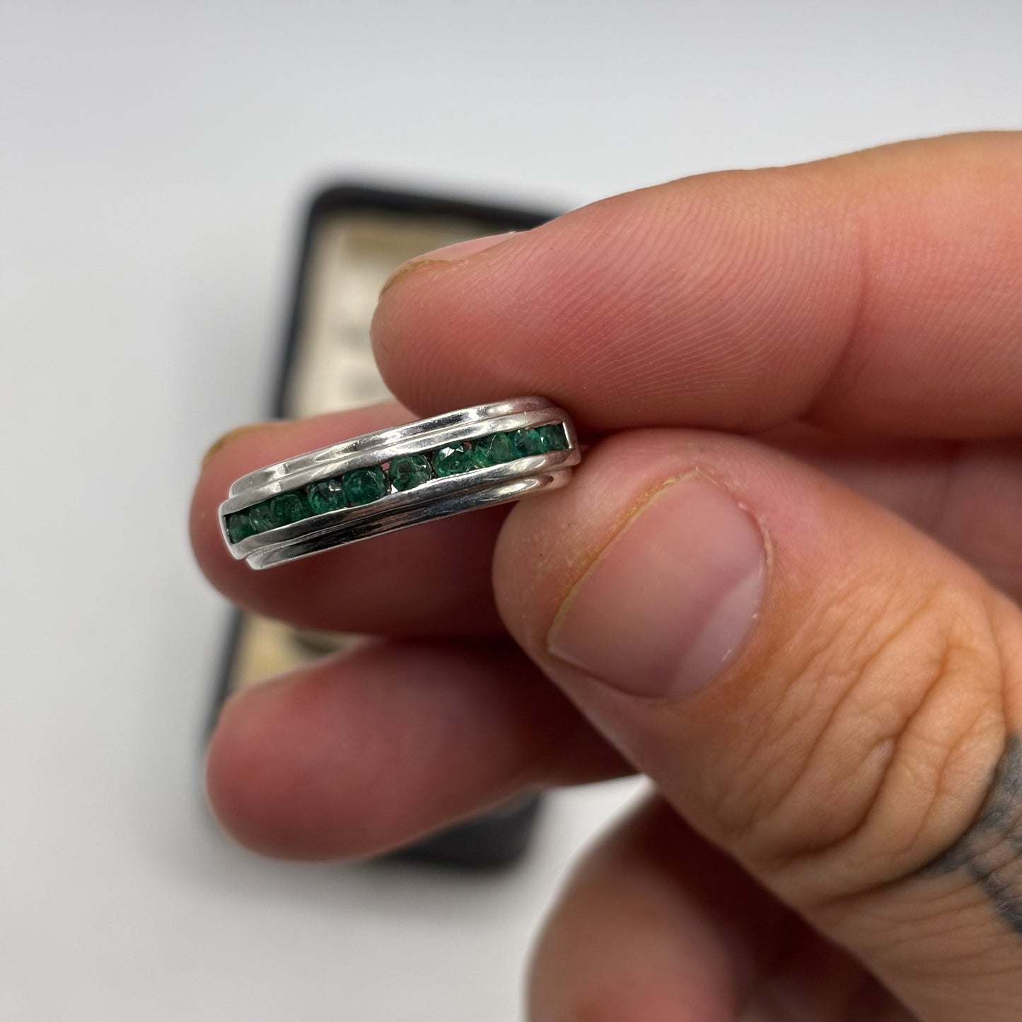 Silver Emerald Ring (N)