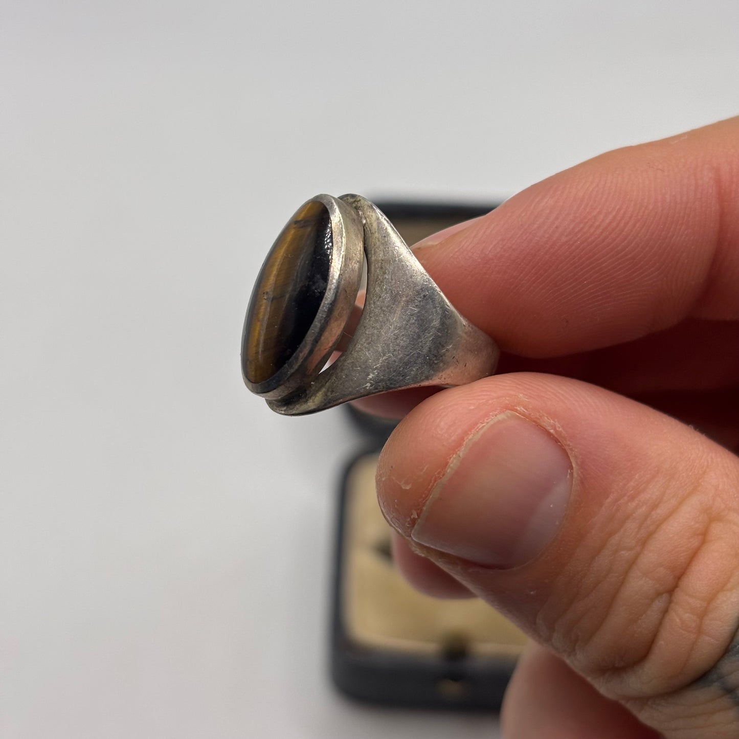 Silver Vintage Tigereye Ring