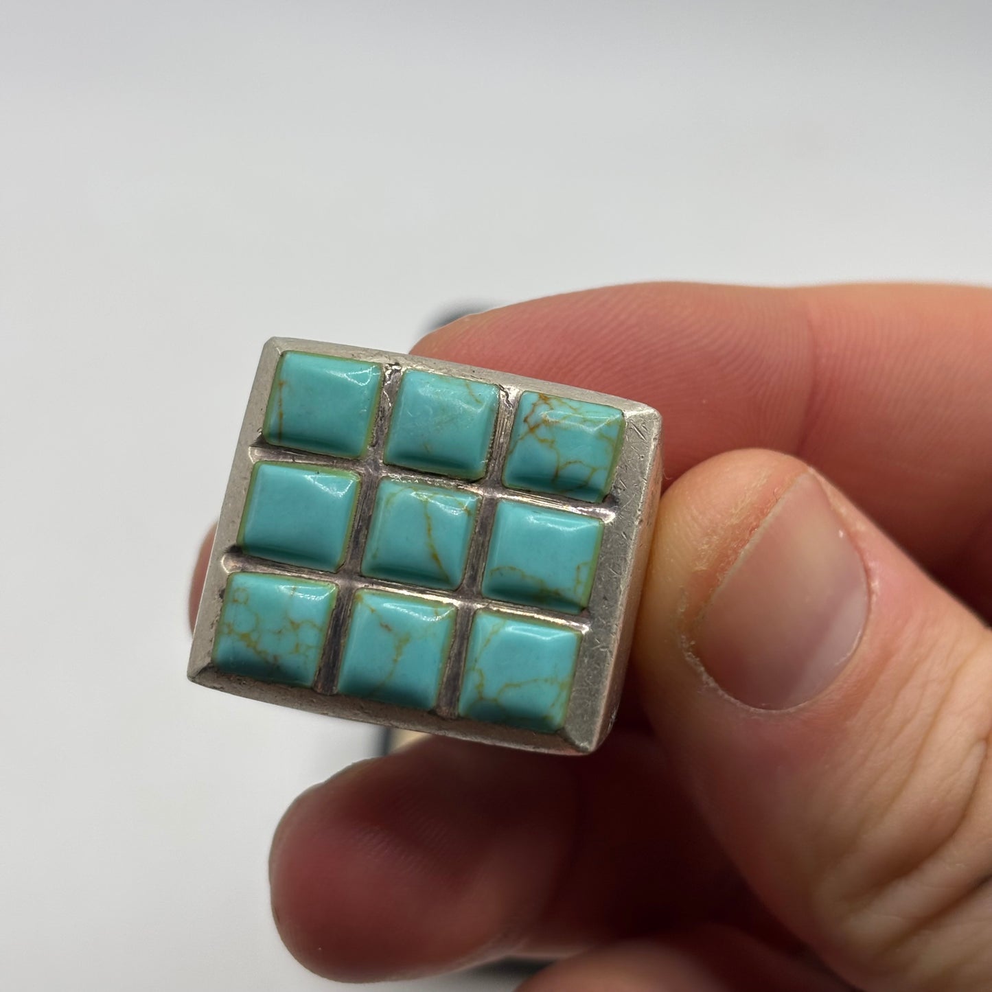 Huge Silver Turquoise Ring (27g!)