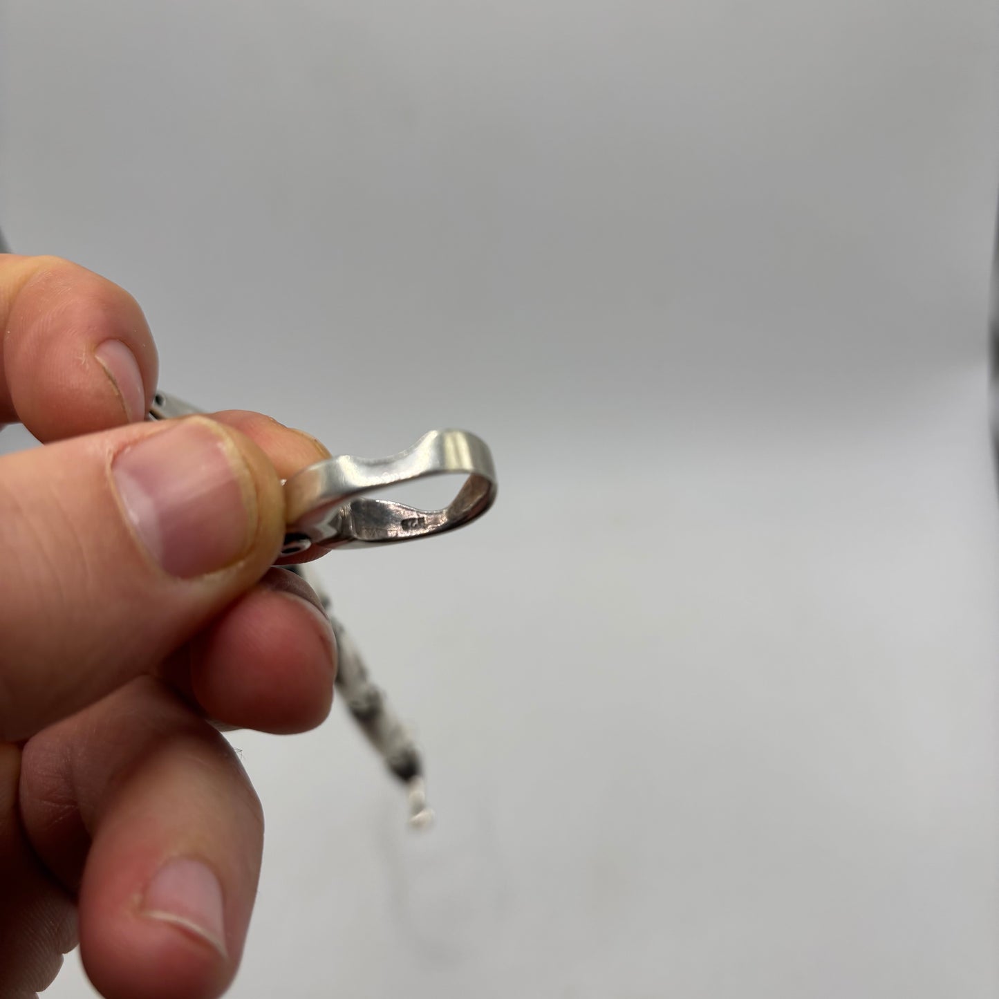 Silver 8.5” Heavy & Rare U-Joint Bracelet