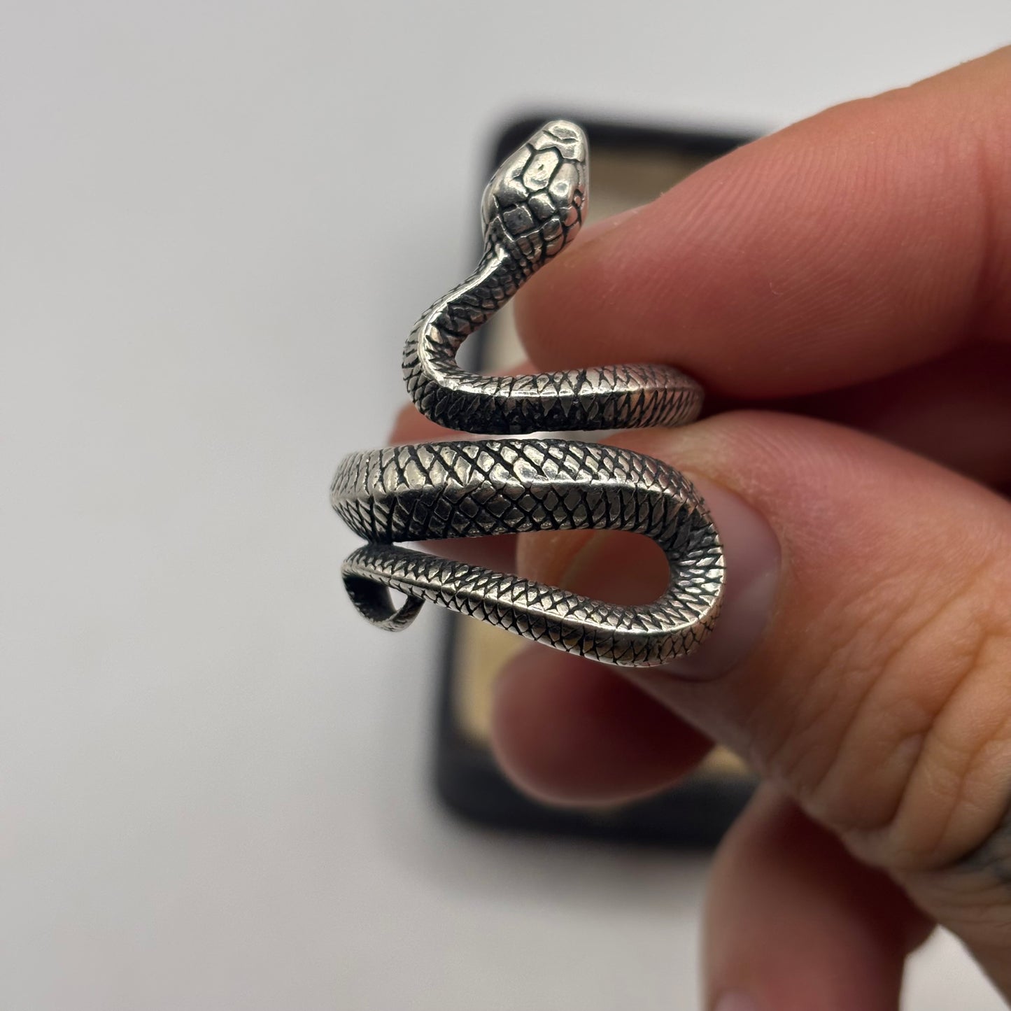 Serge Denimes Silver Snake Ring