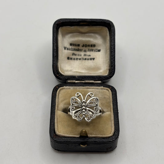 Silver Butterfly Ring