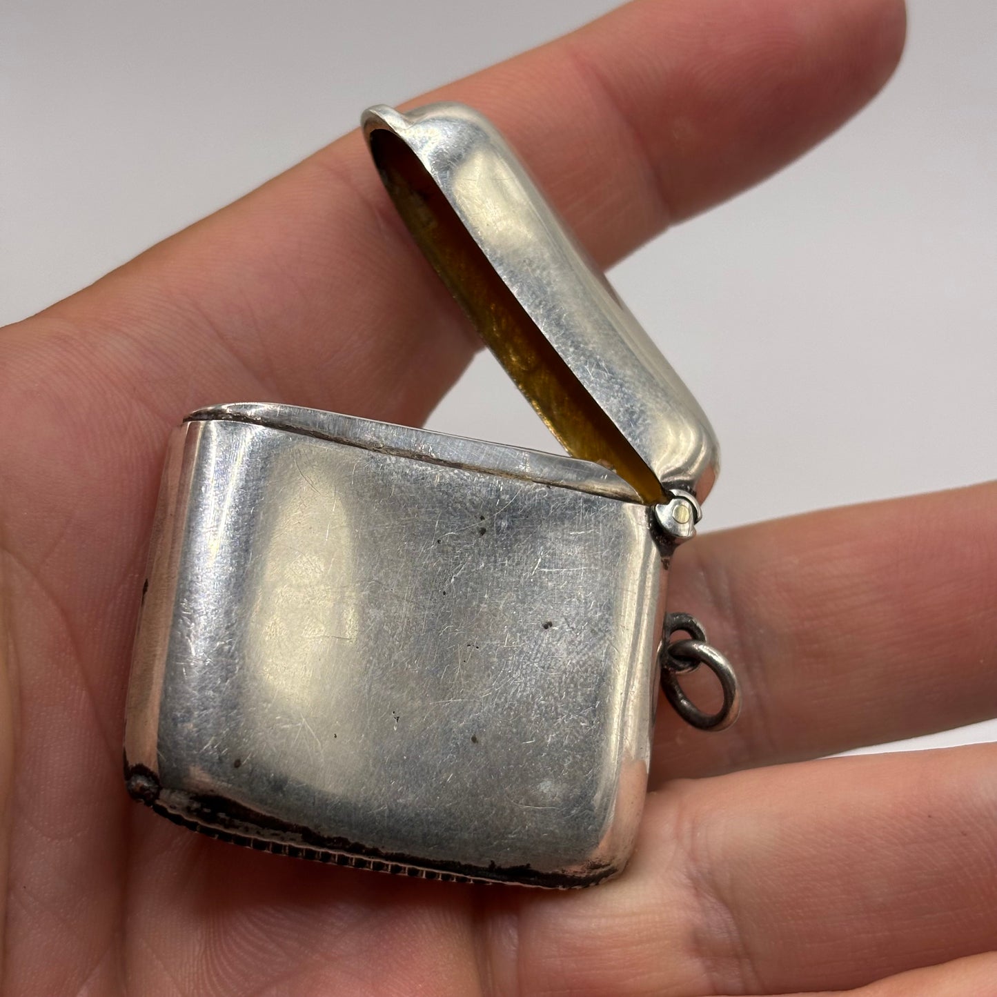 Silver Antique 1920 Vesta Case