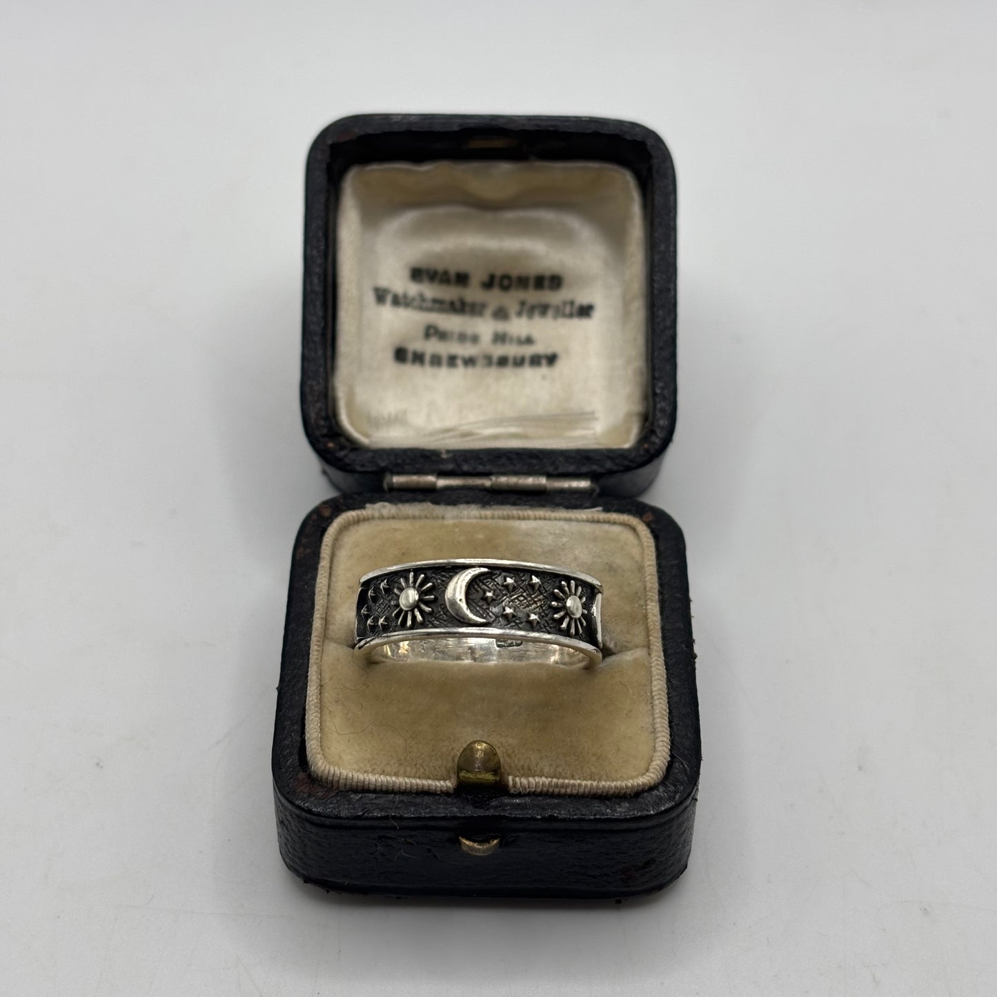 Silver Moon & Star Ring