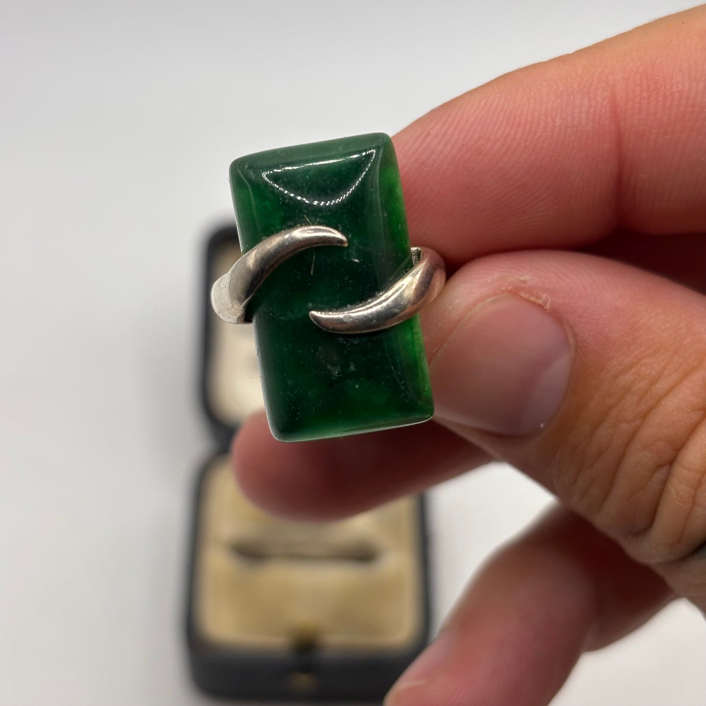 Silver Jade Ring (M)