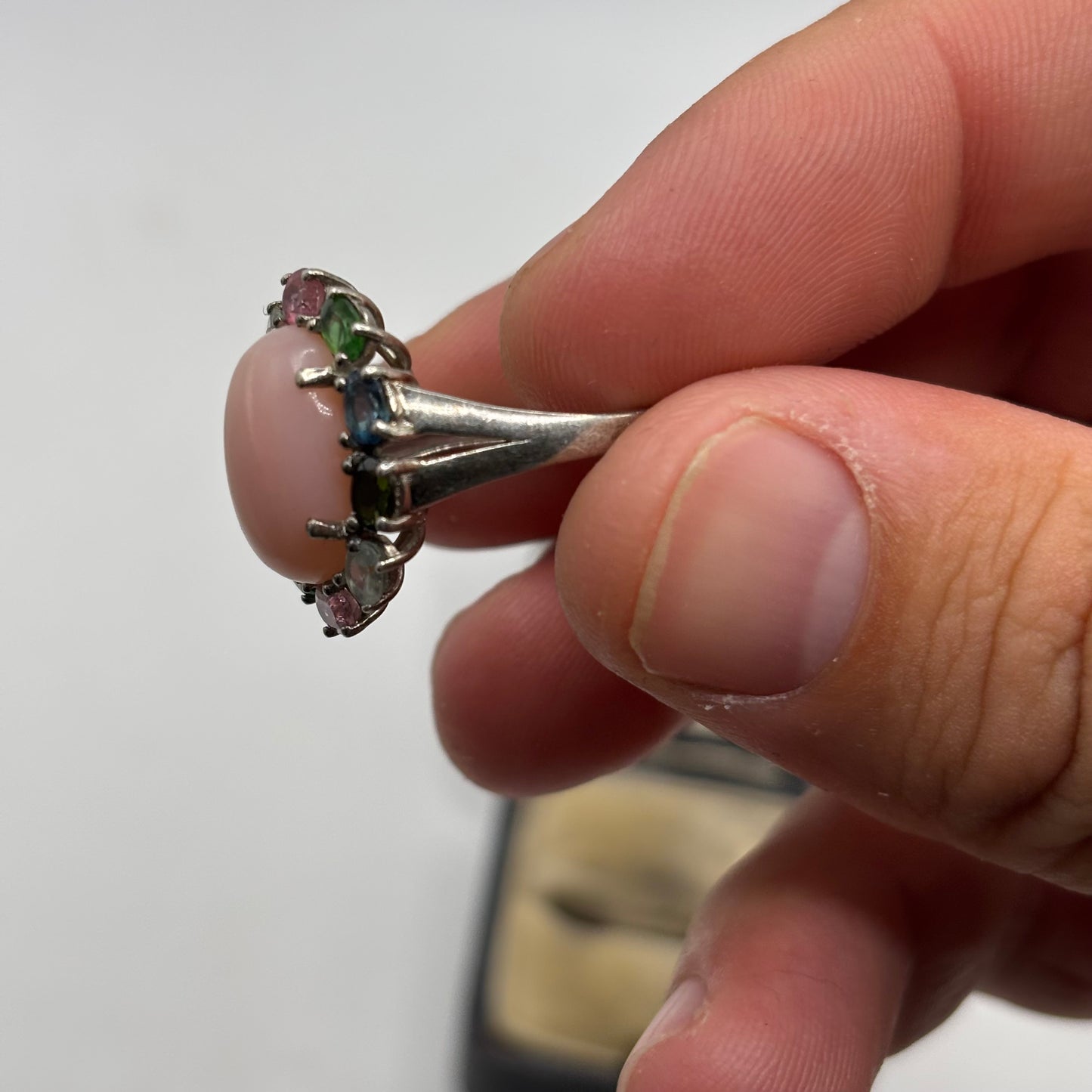Silver Multi Gem Ring (O)