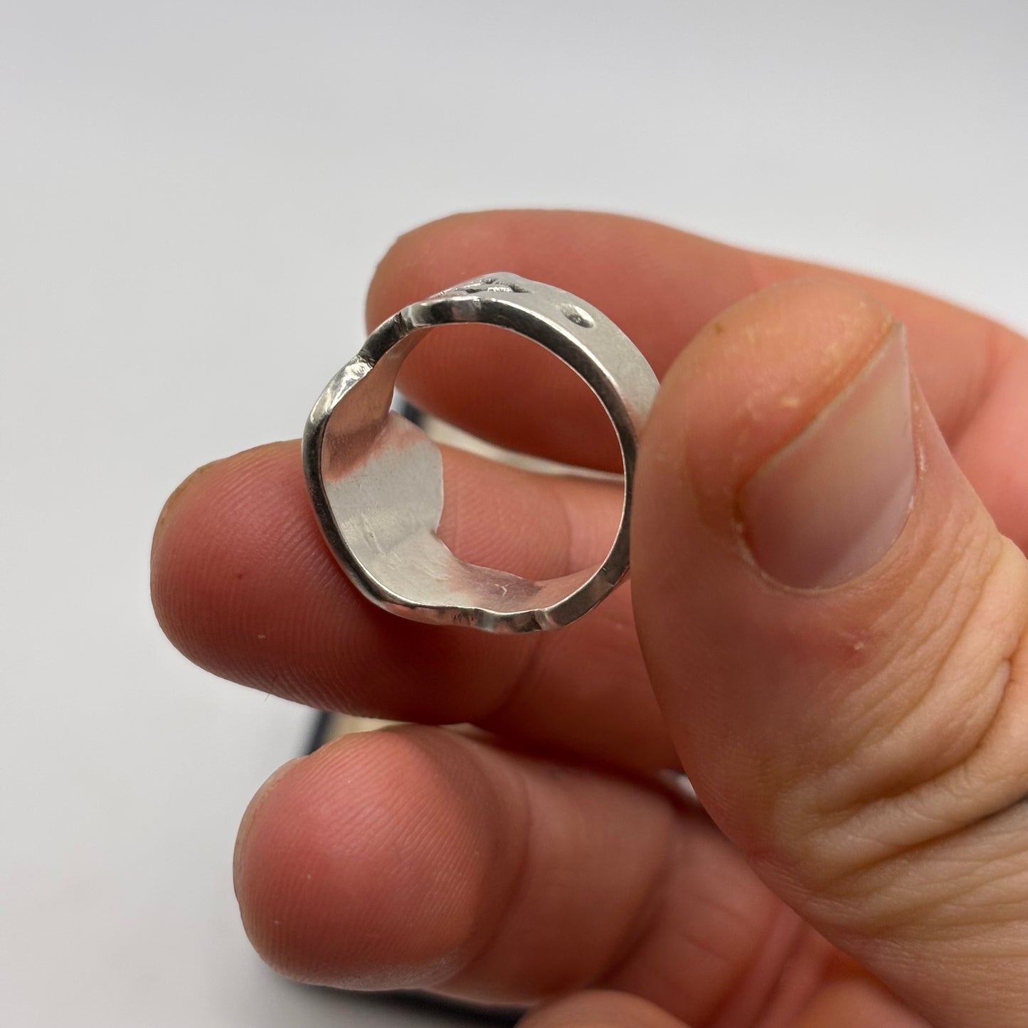 Silver Lotus Flower Band Ring