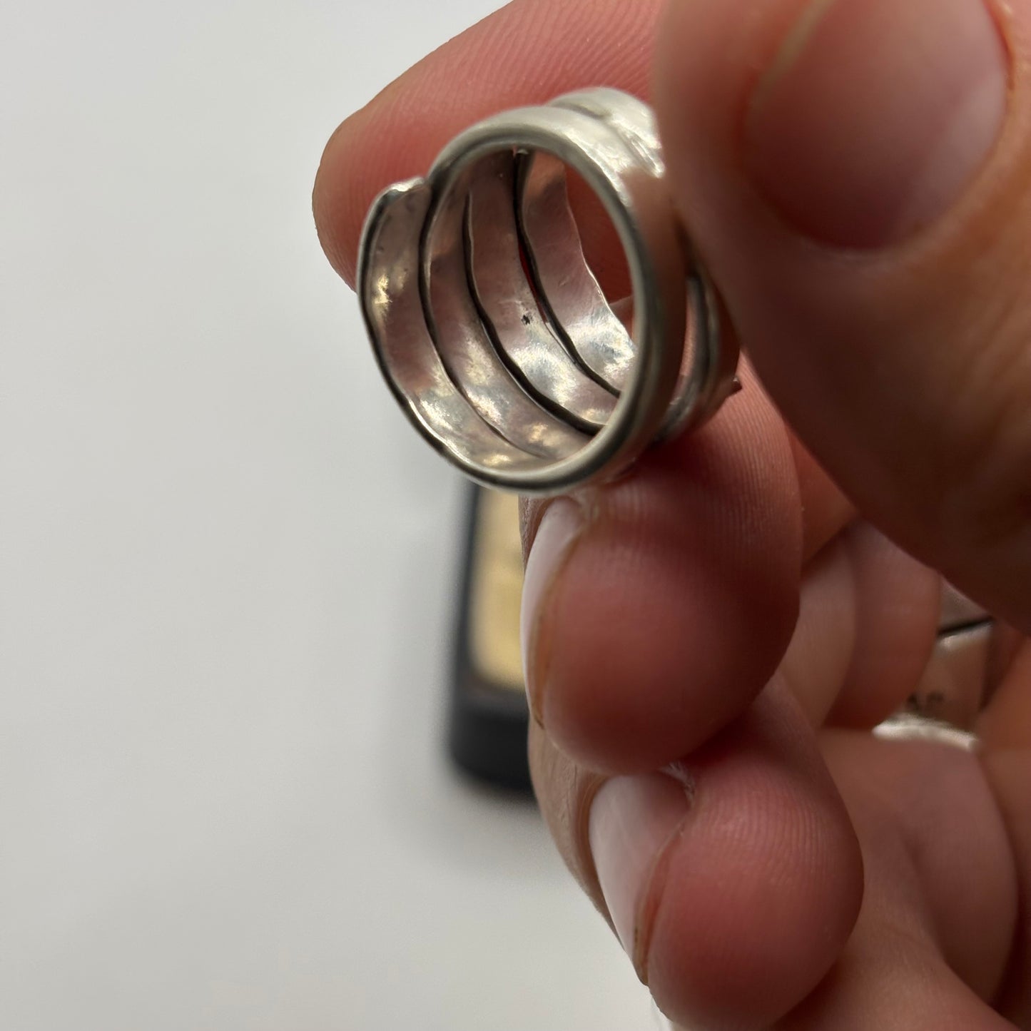 Silver Abstract Band Ring (J)