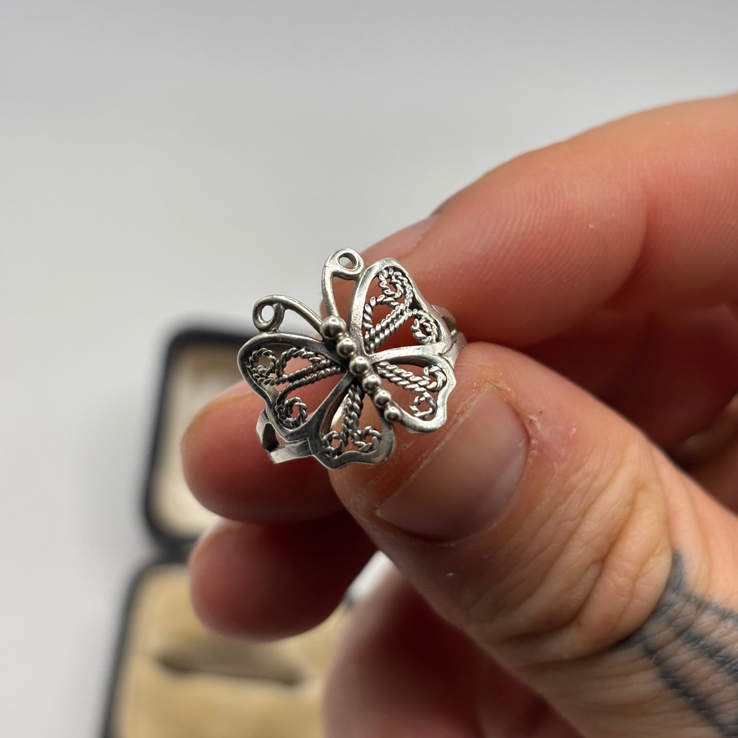 Silver Butterfly Ring