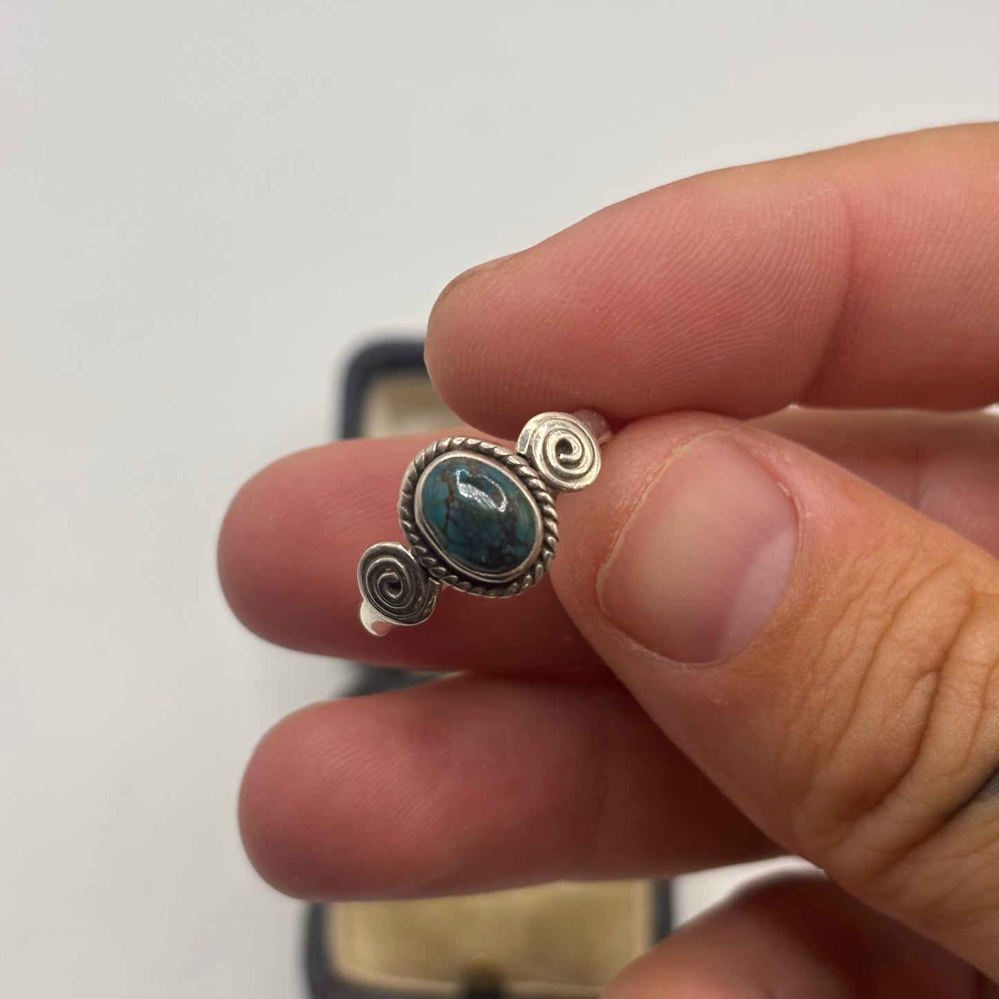 Silver Turquoise Ring (Q 1/2)