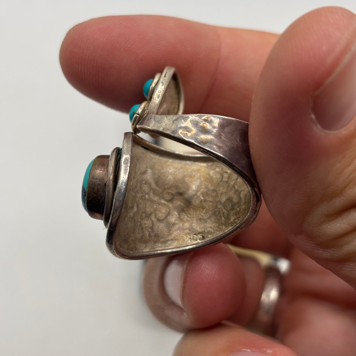 Silver Large Turquoise Ring (M)