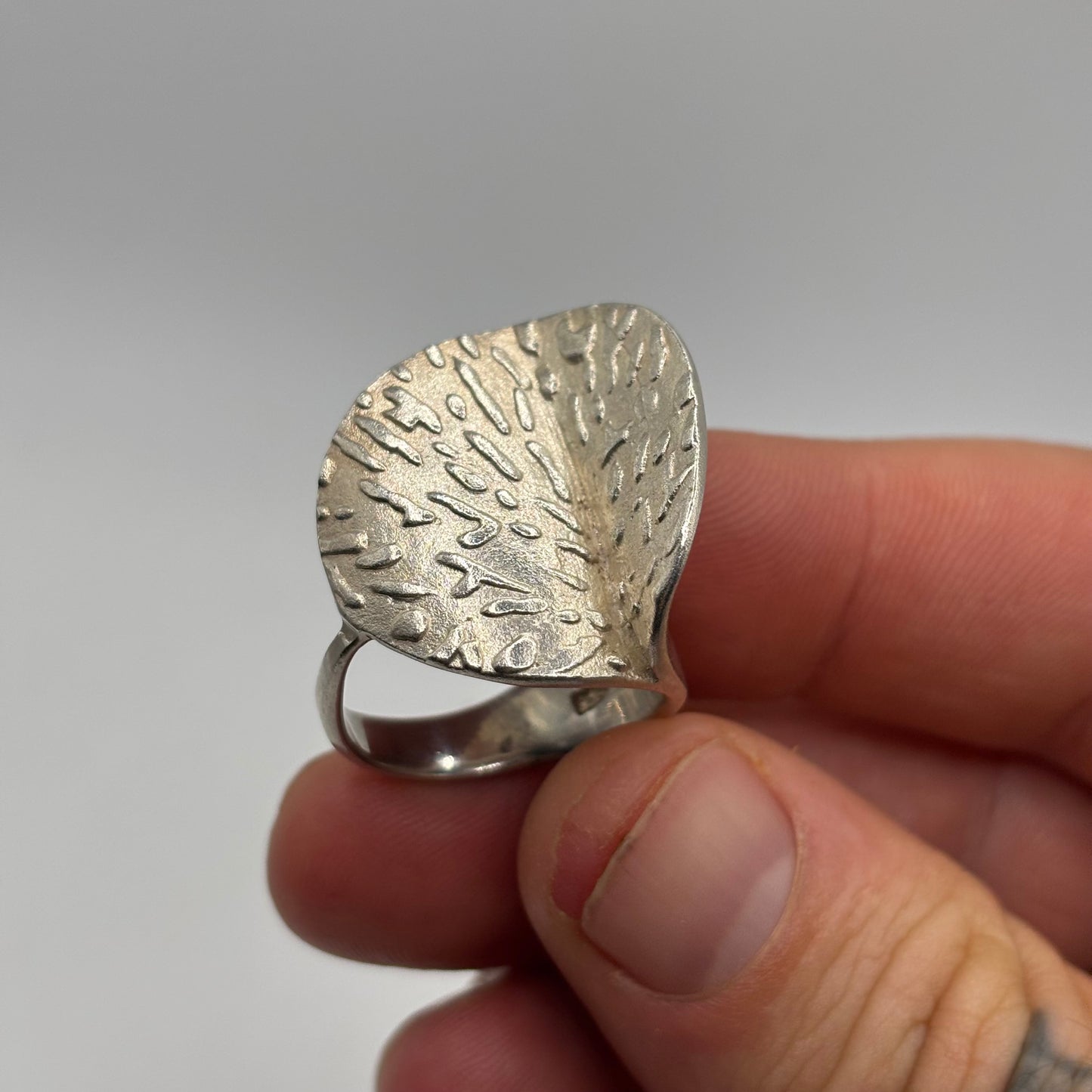 Silver Heavy Abstract Ring